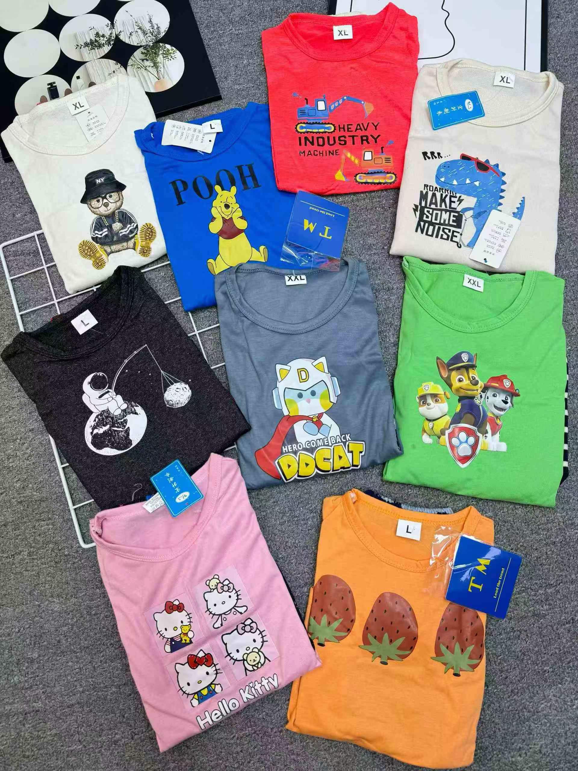 15000套新款夏季休闲糖果色儿童短袖套装 - Image 5