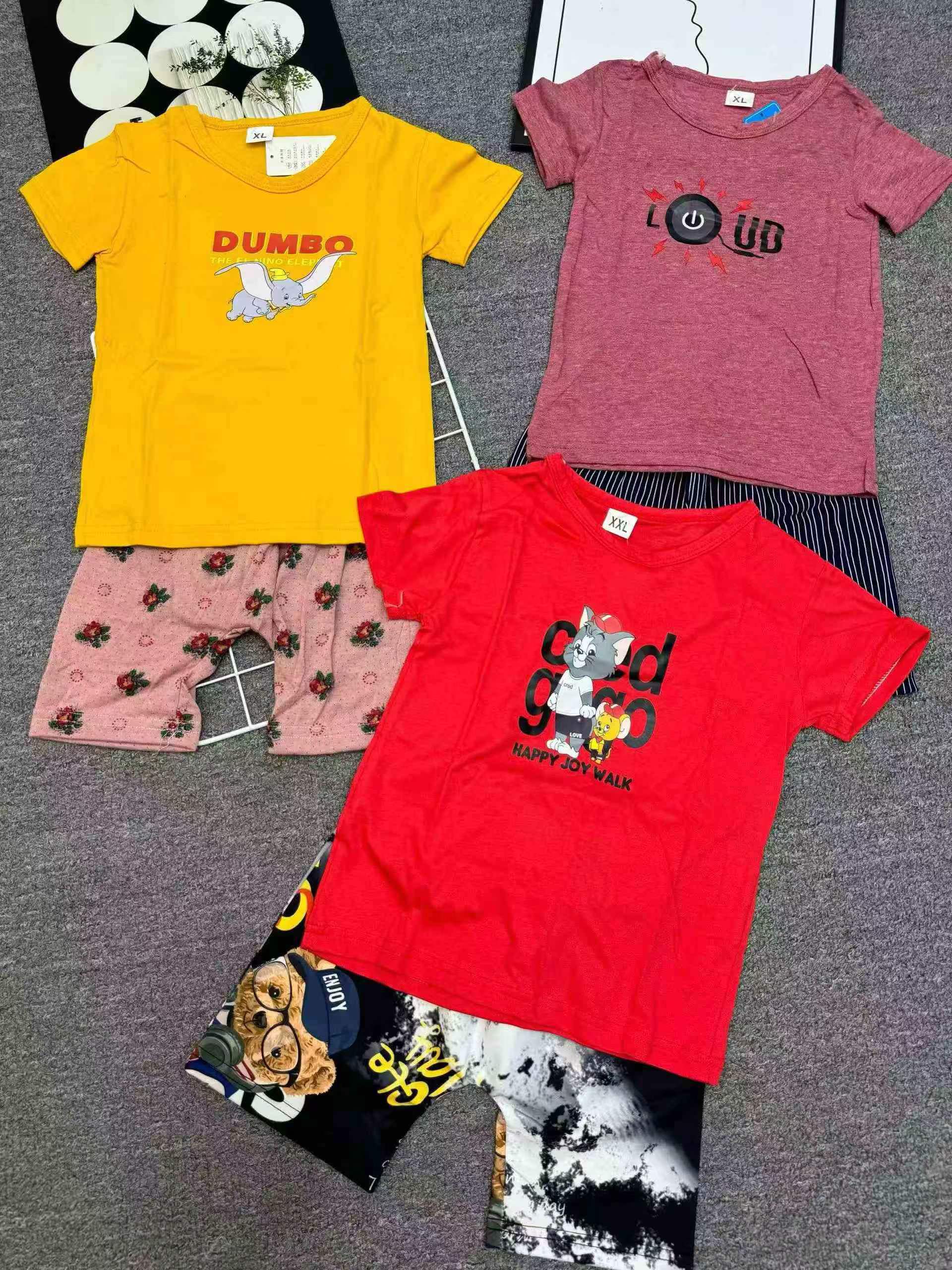 15000套新款夏季休闲糖果色儿童短袖套装 - Image 6