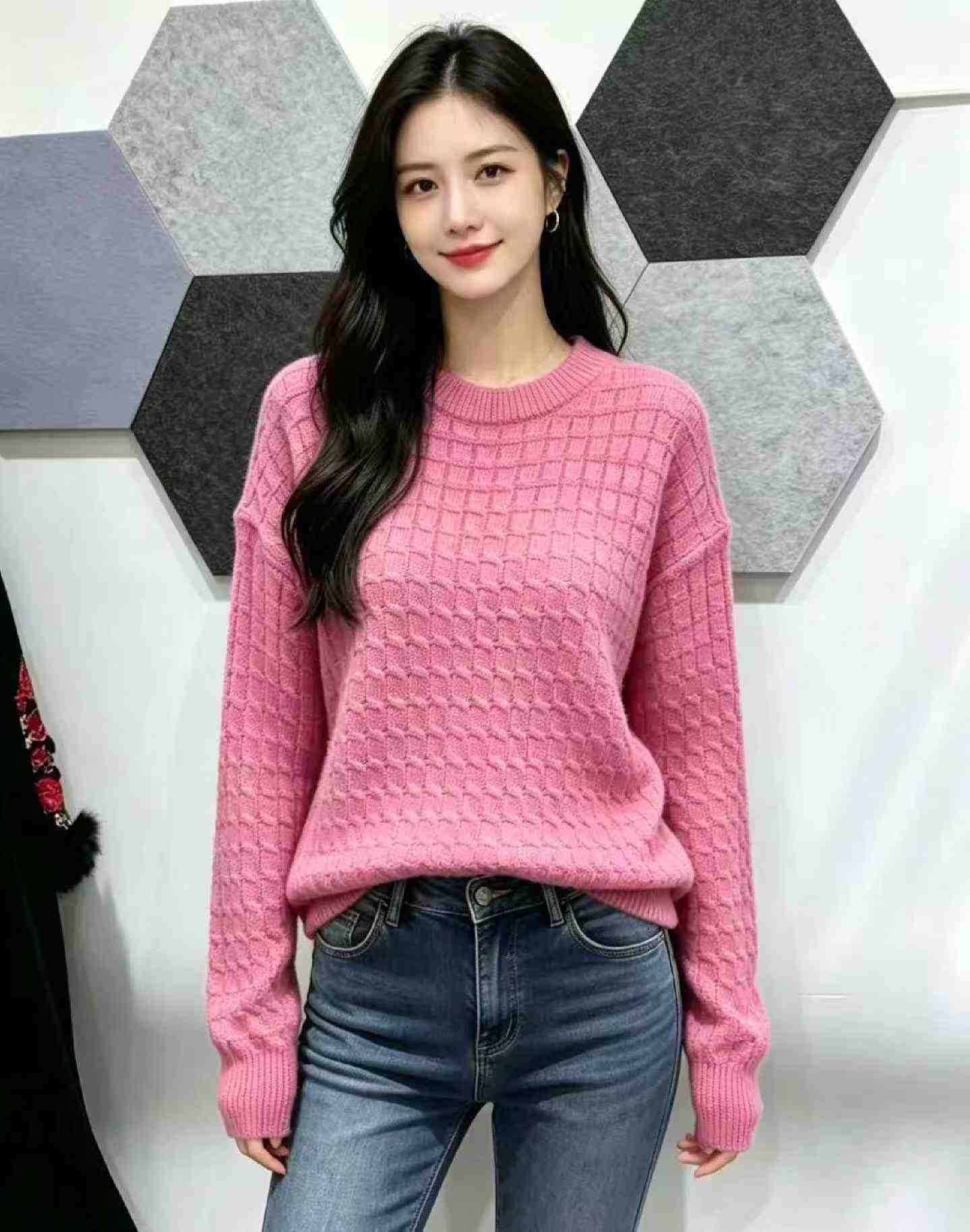 385 Pcs Autumn Winter New Korean Loose Crew Neck Pullover Sweater - Image 6