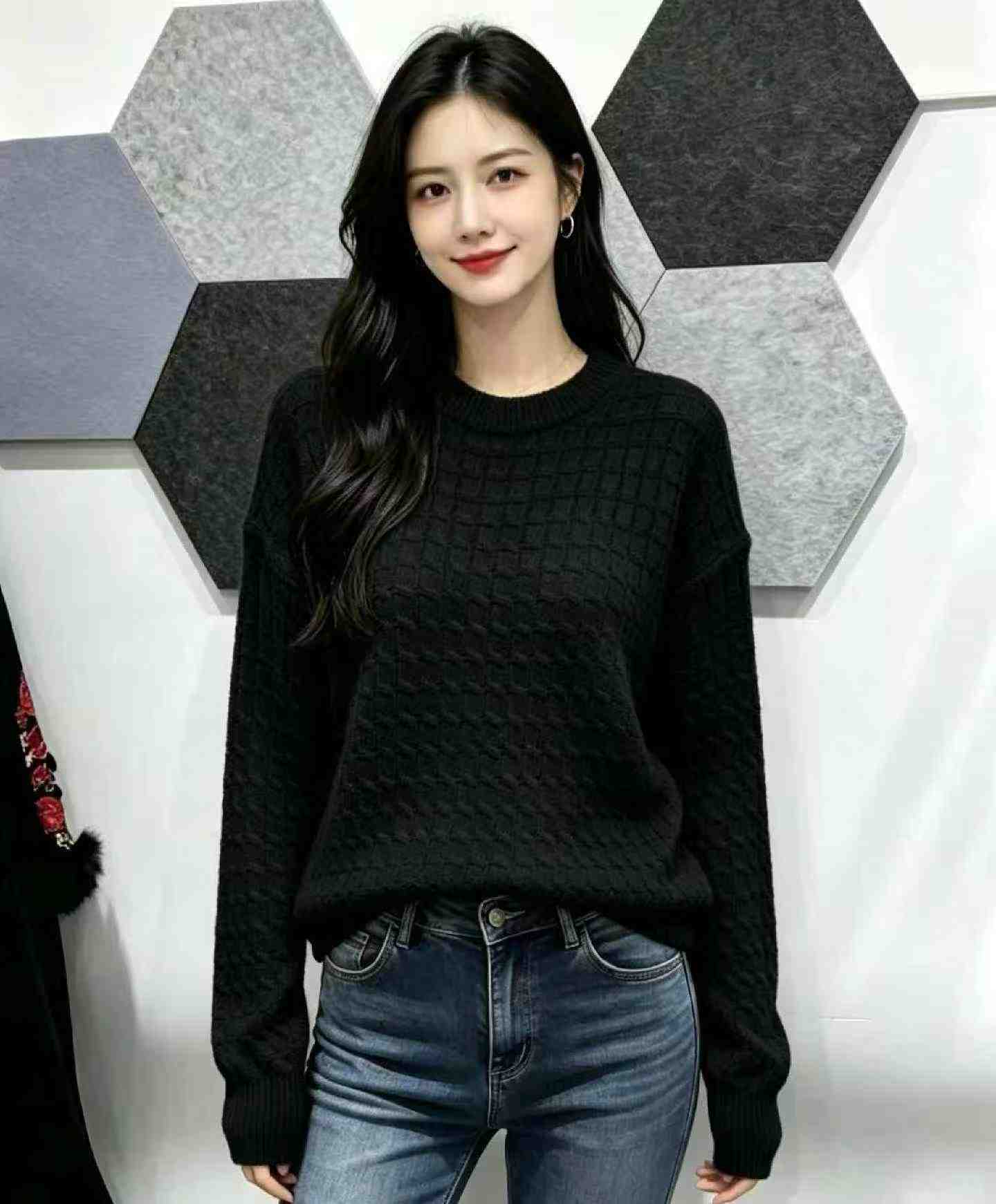 385 Pcs Autumn Winter New Korean Loose Crew Neck Pullover Sweater - Image 8