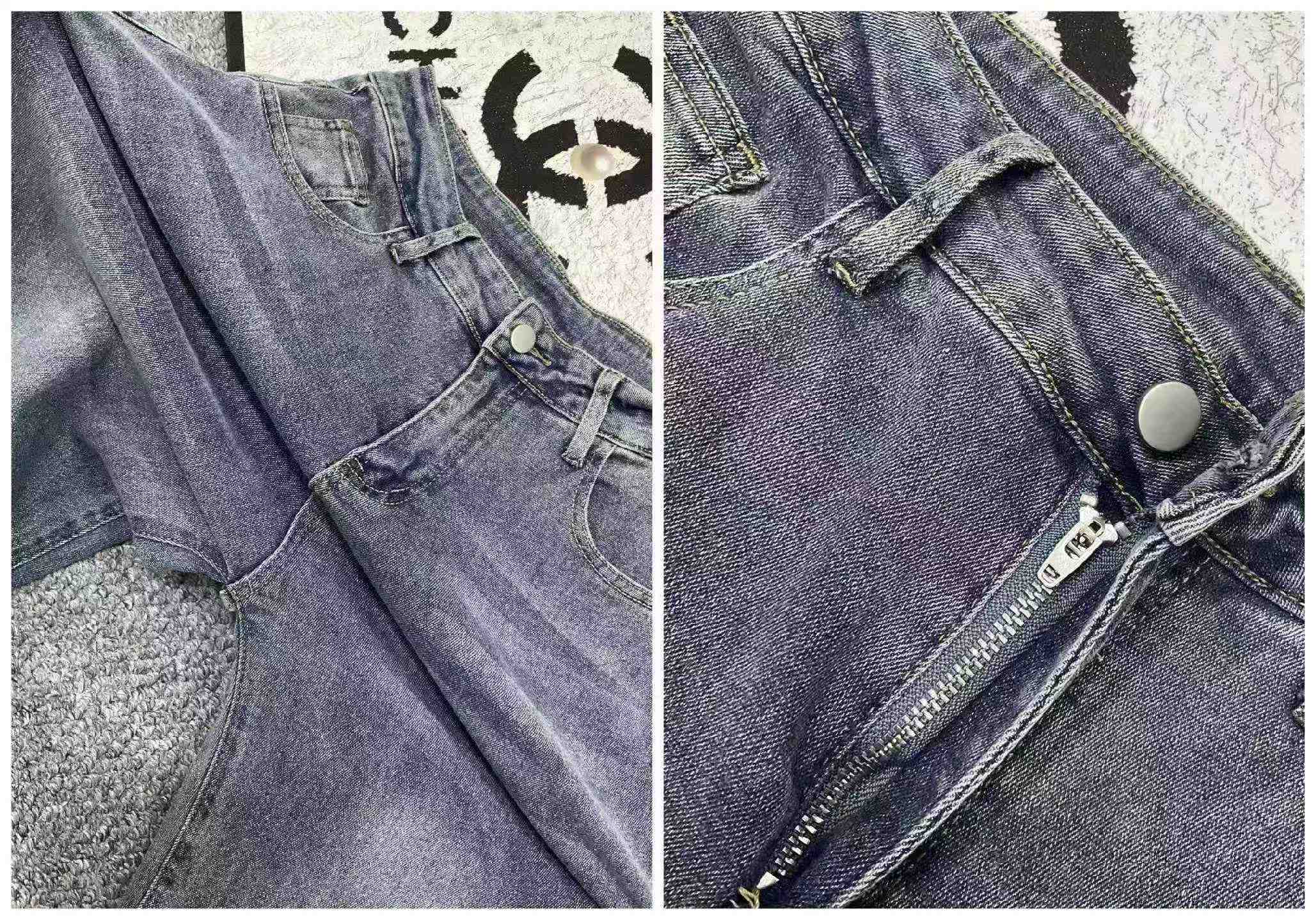 New Spring Summer Vintage Stretch Washed Cotton Flared Jeans 450 Pieces - Image 9