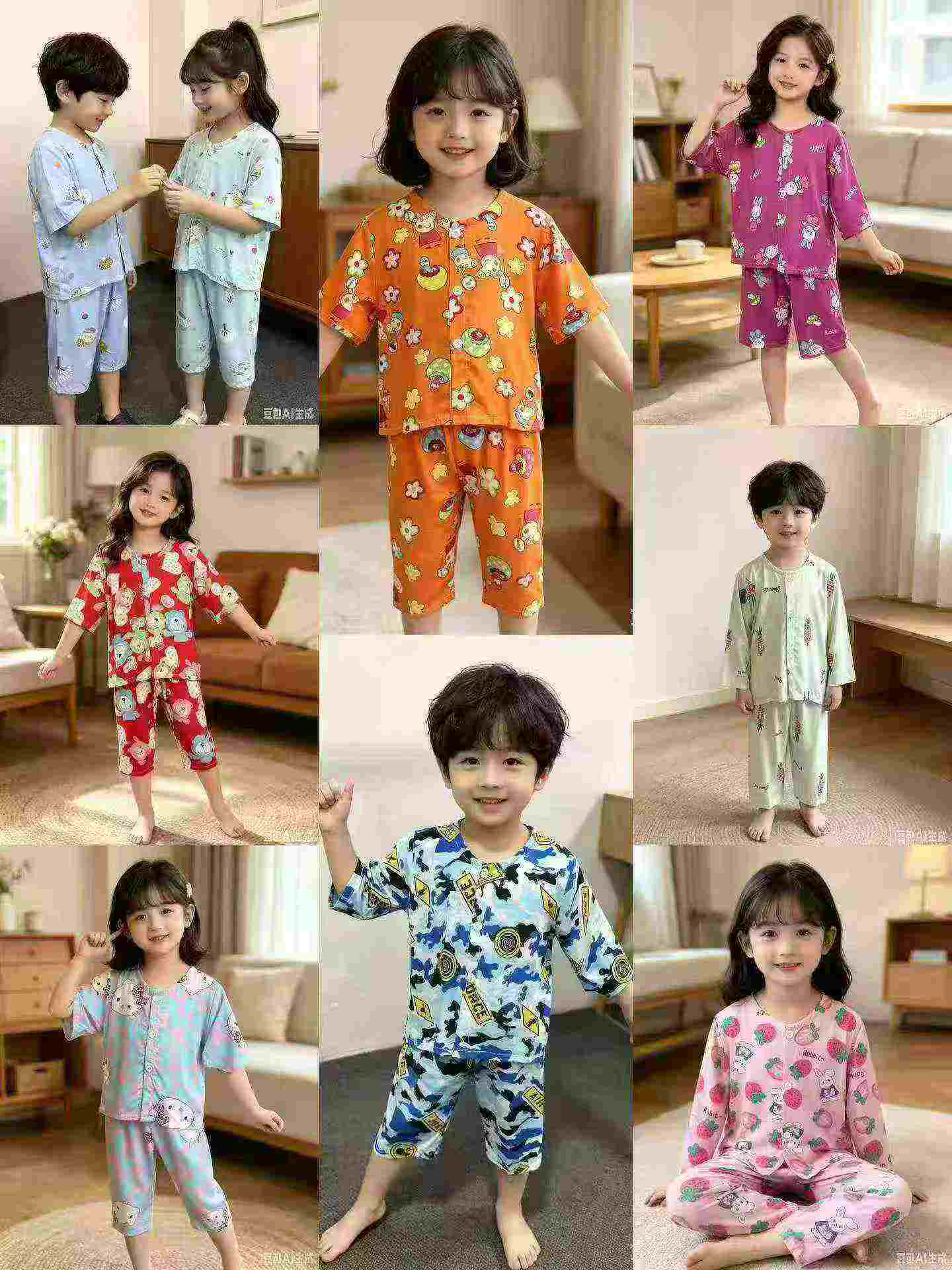 Unisex Baby Kids Cotton Pajama Set 640 Sets - Image 3