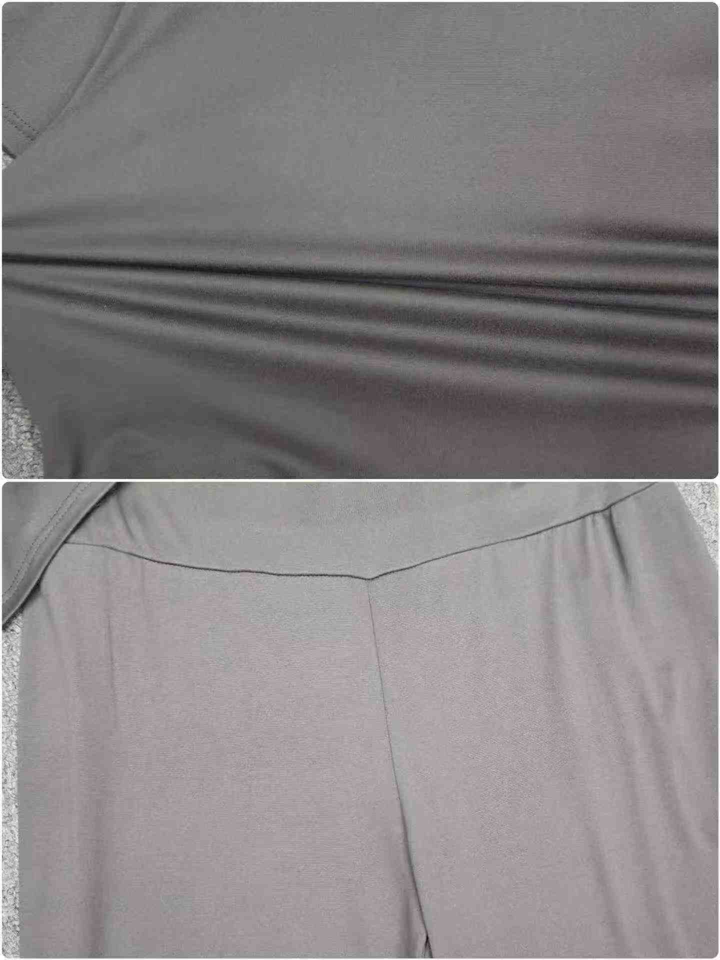102 Sets Korean Style Women Slim Fit Pilates Sports Short Sleeve Flared Pants Set XL - Image 9