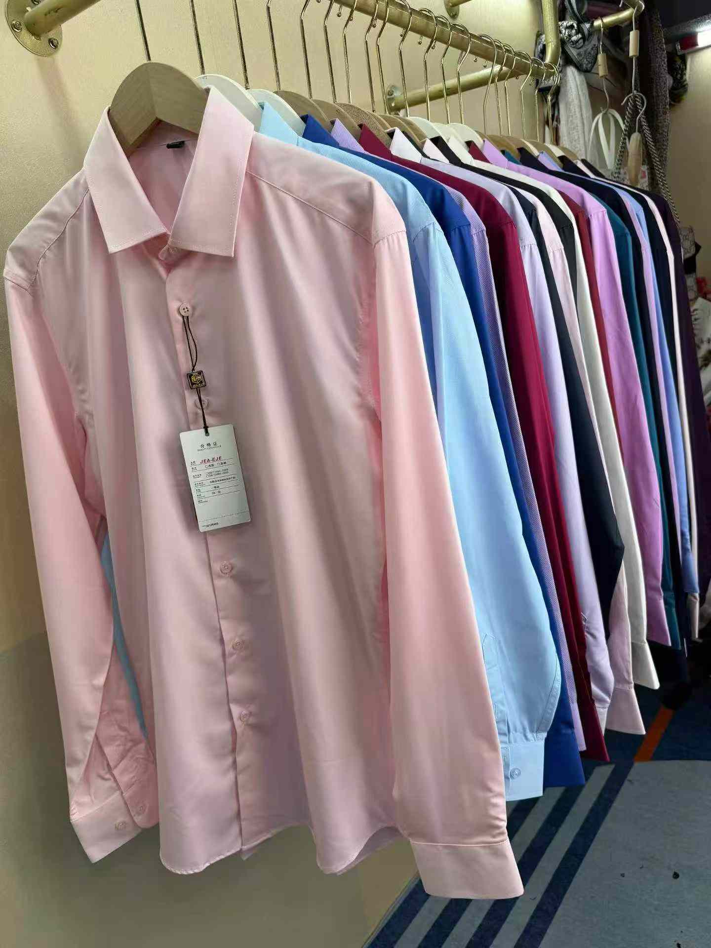 Men's Business Long Sleeve Shirts Stock, 6000 Pieces, Individually Packed, Sizes S-6XL - Image 8
