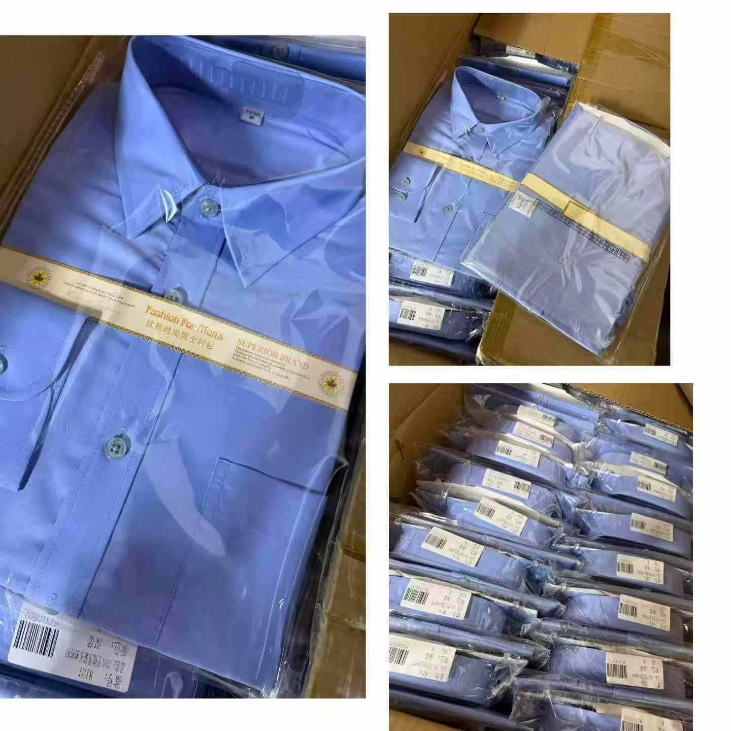 Men's Business Long Sleeve Shirts Stock, 6000 Pieces, Individually Packed, Sizes S-6XL - Image 9