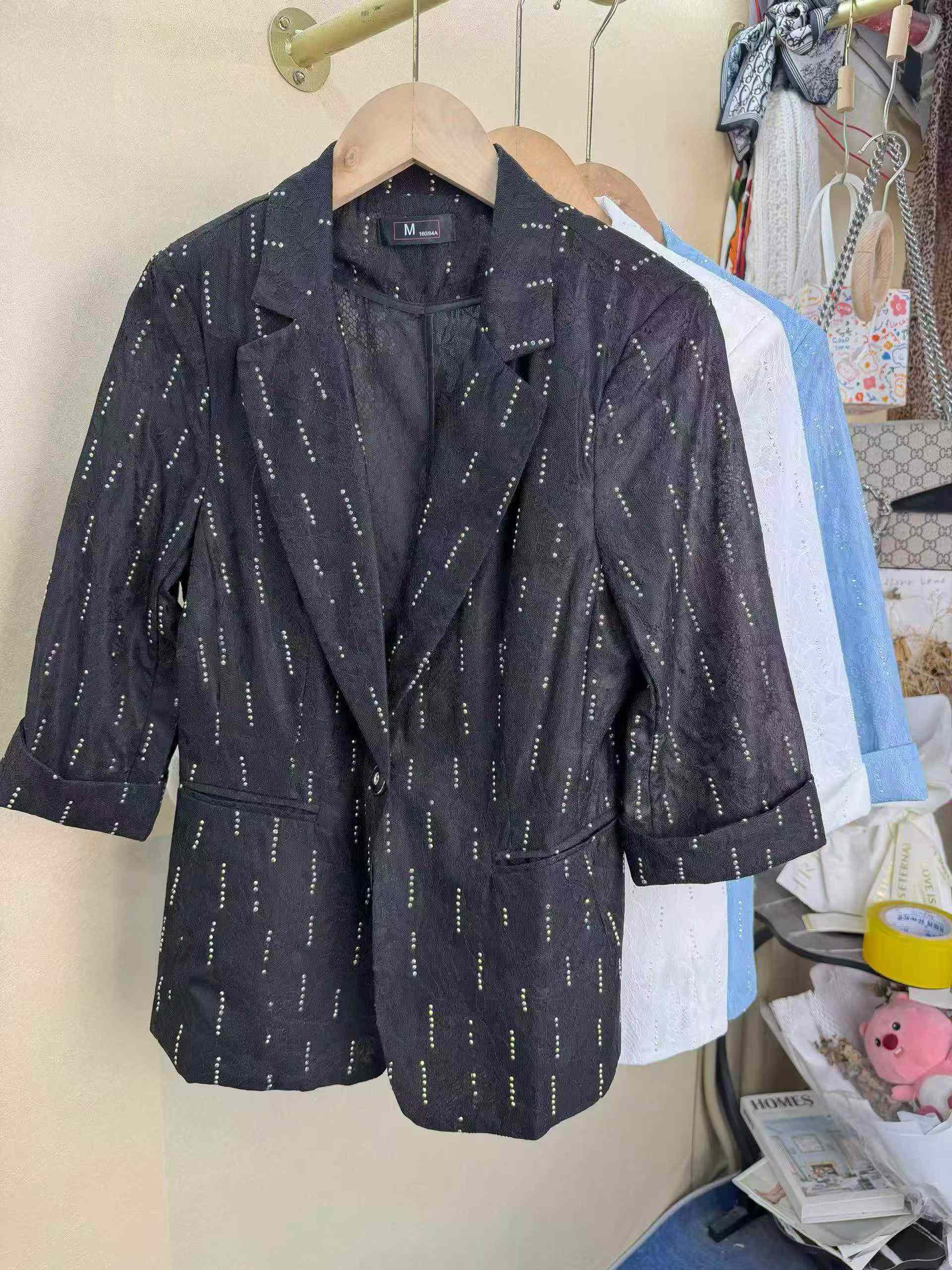 High Quality Women's Mid-sleeve Blazer, 3 Colors, S-4XL, 340 Pieces - Image 7