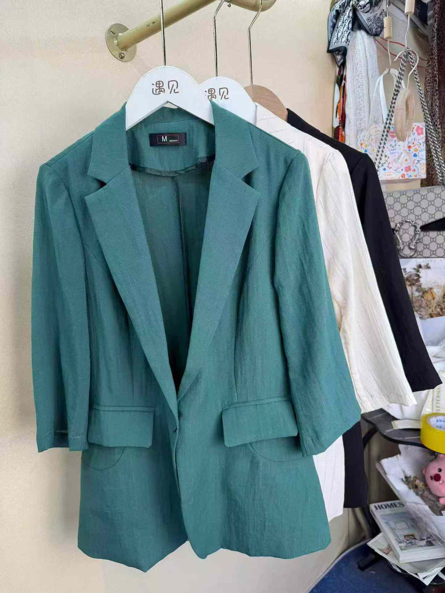 High Quality Women's Elbow Sleeve Blazer, 3 Colors, Factory Original Packing, S-4XL, Total 600 Pcs (285#601) - Image 5