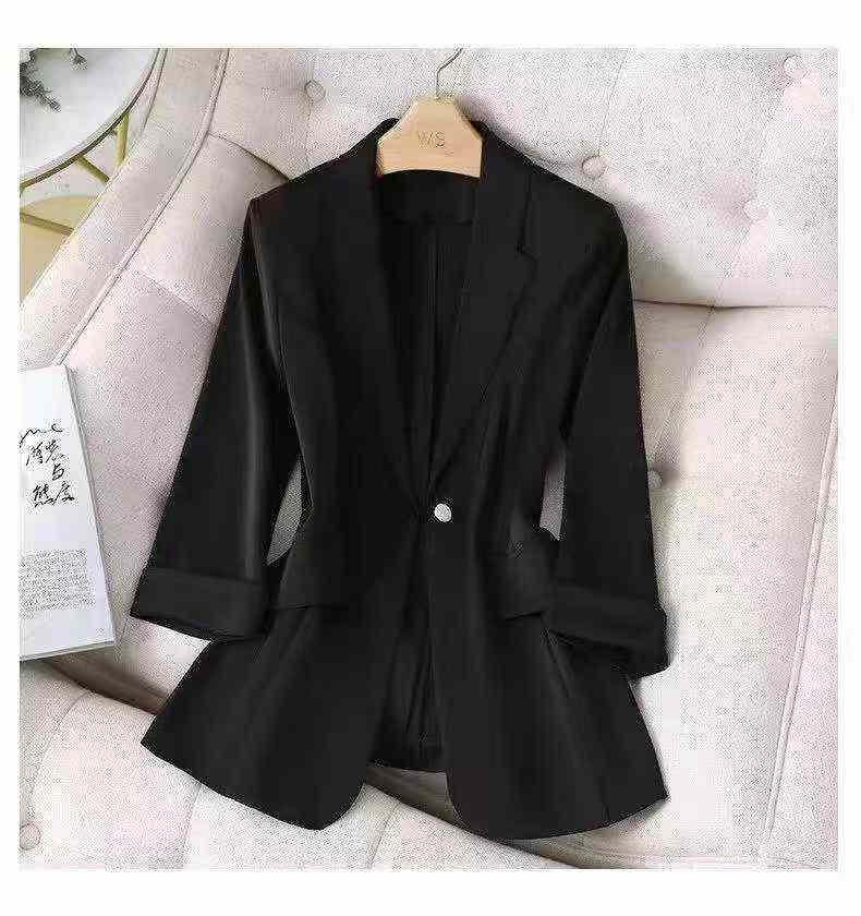 High Quality Women's Mid-sleeve Blazer, 2 Colors, S-4XL, 340 Pieces, Factory Original Packaging - Image 3