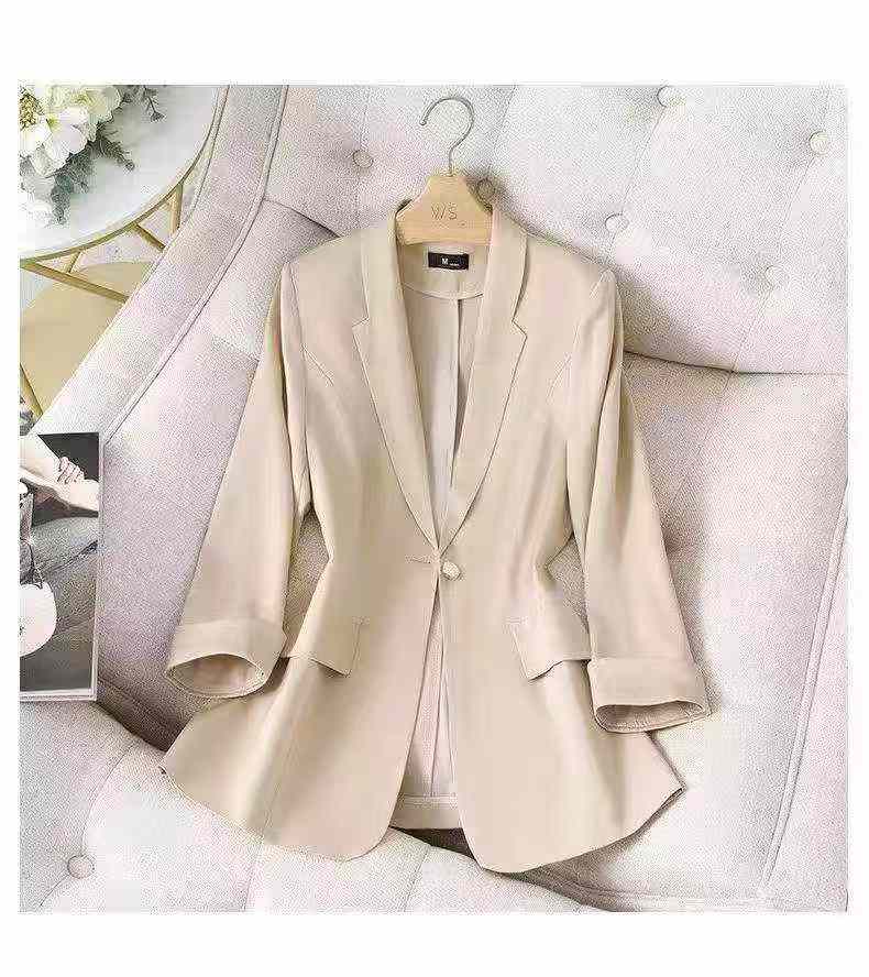 High Quality Women's Mid-sleeve Blazer, 2 Colors, S-4XL, 340 Pieces, Factory Original Packaging - Image 5