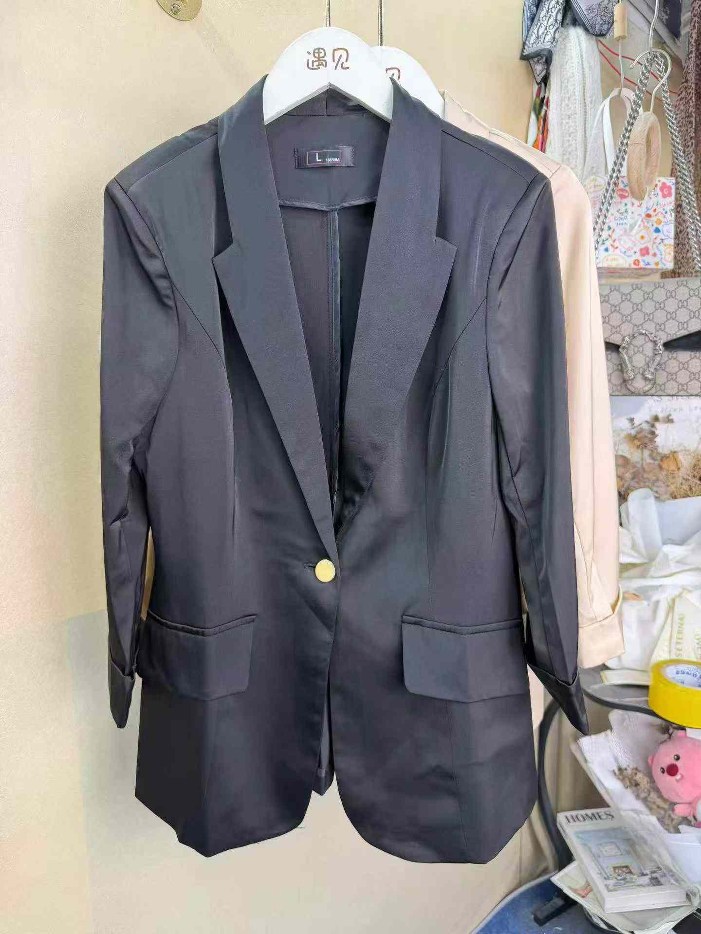 High Quality Women's Mid-sleeve Blazer, 2 Colors, S-4XL, 340 Pieces, Factory Original Packaging - Image 7