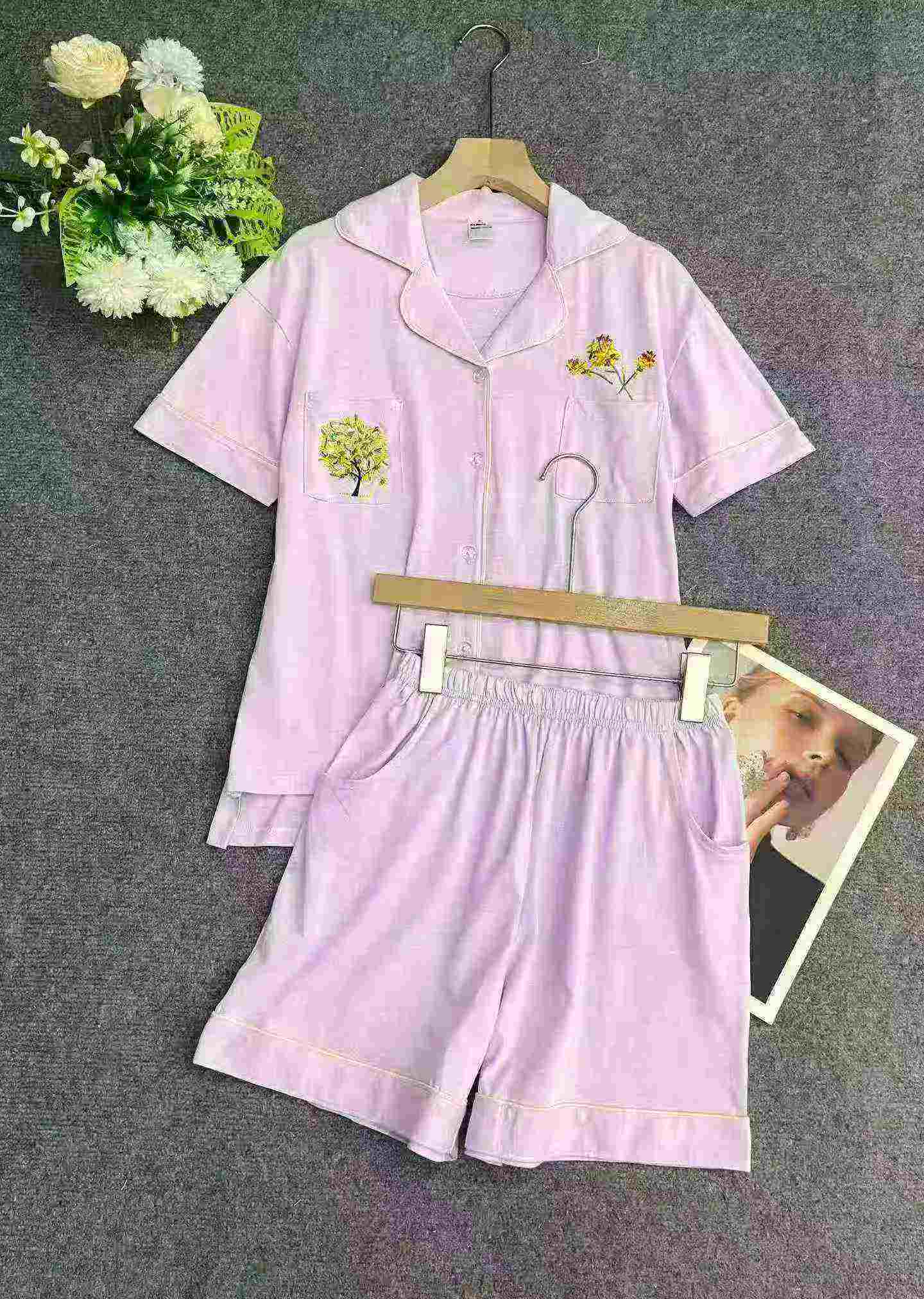 400 Sets Pure Cotton Embroidered Casual Loungewear - Image 4