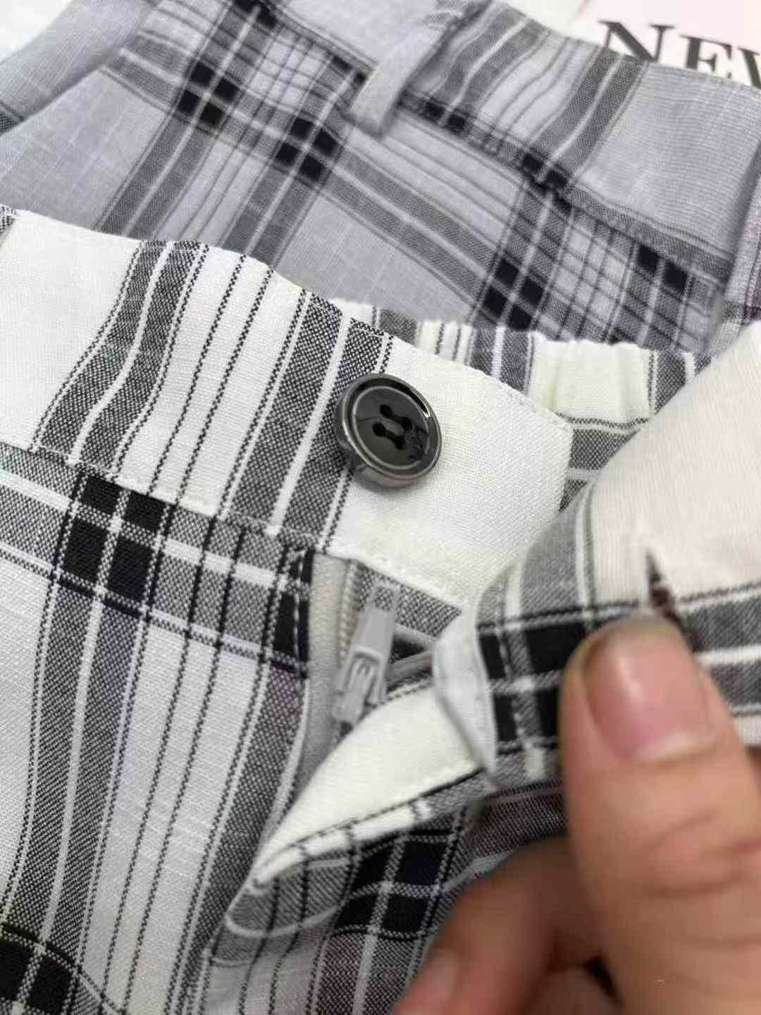 Seluar Kasual Panjang Paras Lantai Longgar Pinggang Tinggi Tipis Musim Panas, 140 Keping, 2 Warna, S-2XL, Pembungkusan Individu - Image 4