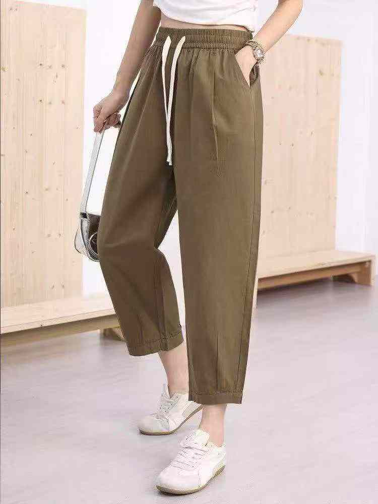 Japanese Trendy Washed Cotton Street Wide Leg Casual Pants, 1000 PCS, S-2XL, 2 Colors - Image 2