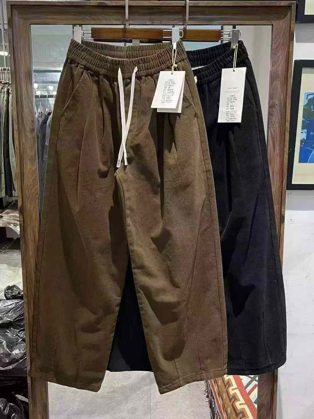 Japanese Trendy Washed Cotton Street Wide Leg Casual Pants, 1000 PCS, S-2XL, 2 Colors - Image 3