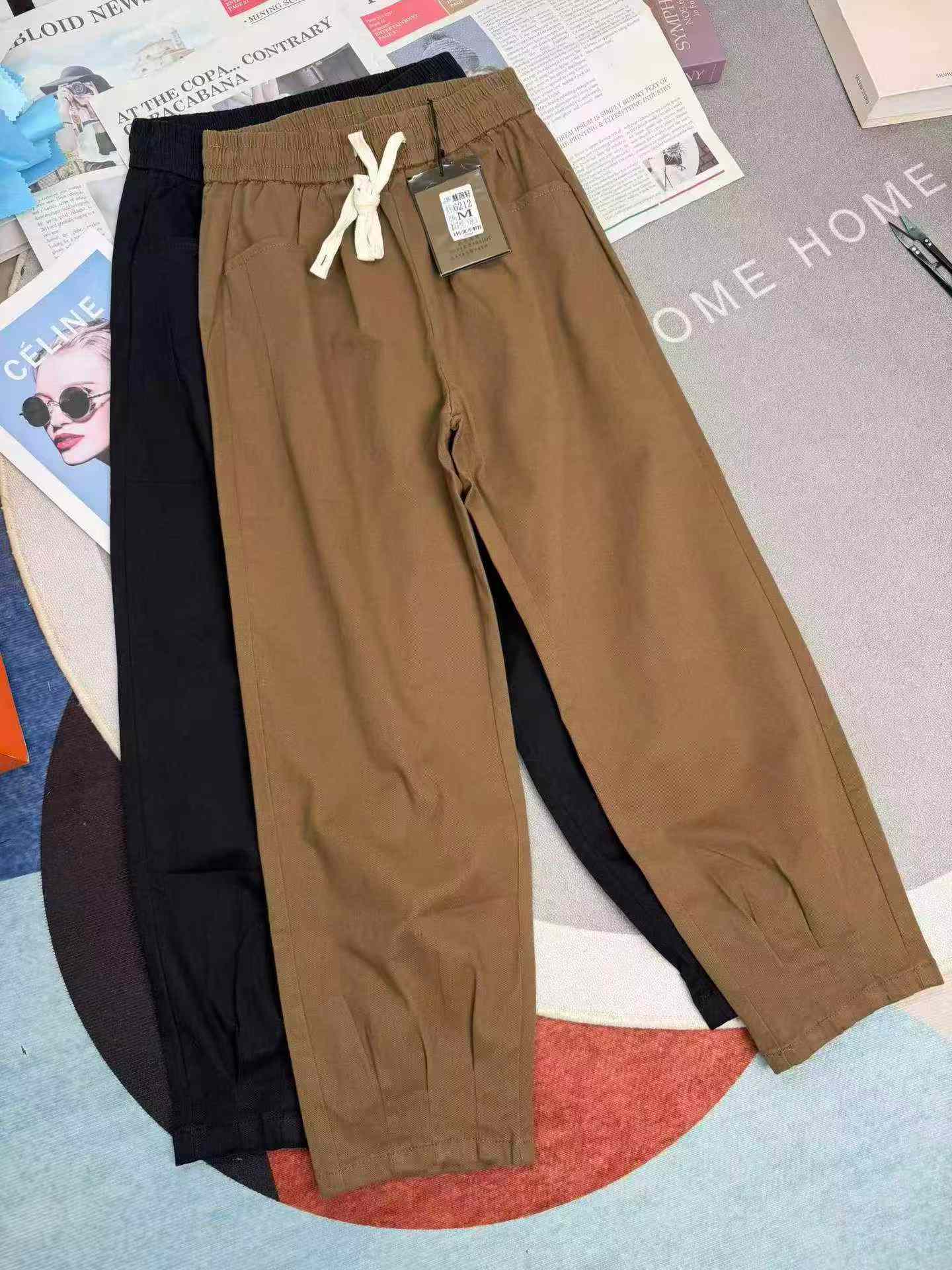 Japanese Trendy Washed Cotton Street Wide Leg Casual Pants, 1000 PCS, S-2XL, 2 Colors - Image 5