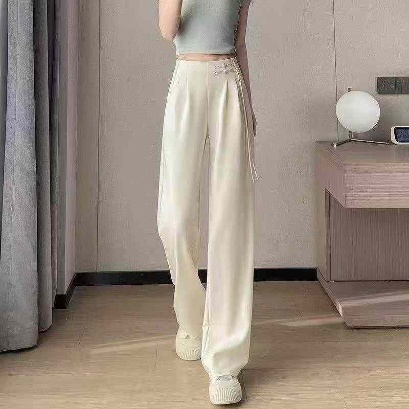 New Chinese Style High Waist Wide Leg Casual Women Pants, 600PCS, 2 Colors, SM Size, Individually Packed (8808#602) - Image 2