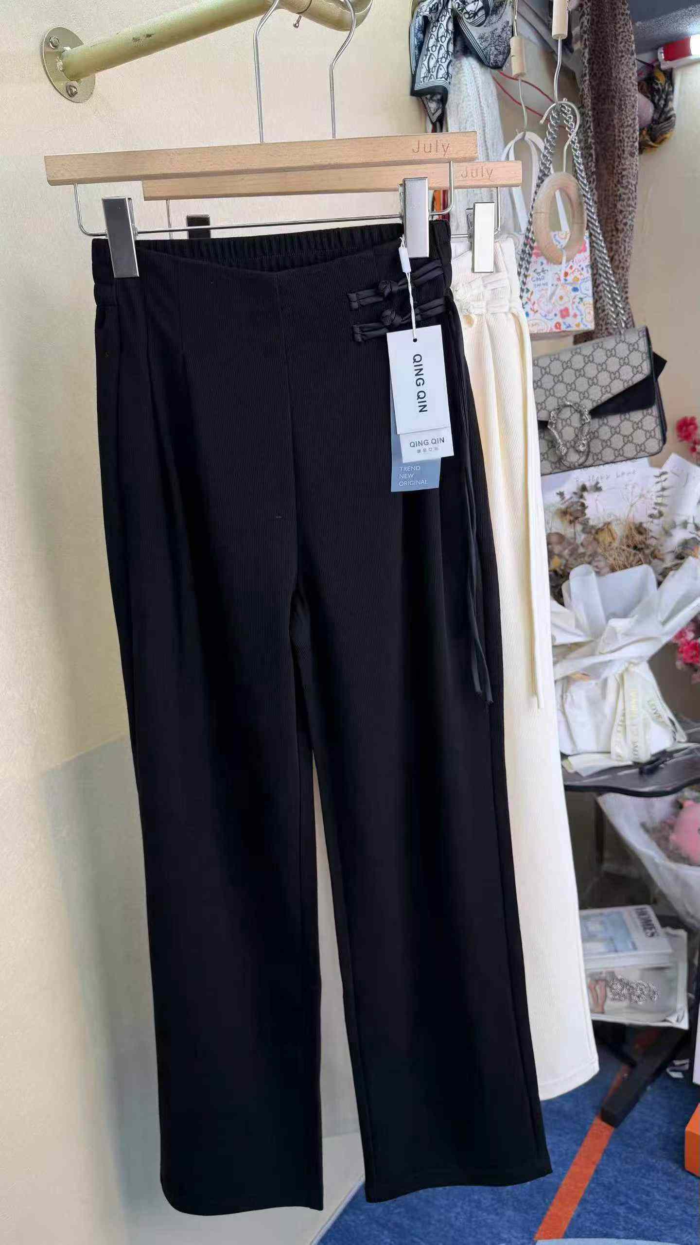 New Chinese Style High Waist Wide Leg Casual Women Pants, 600PCS, 2 Colors, SM Size, Individually Packed (8808#602) - Image 5