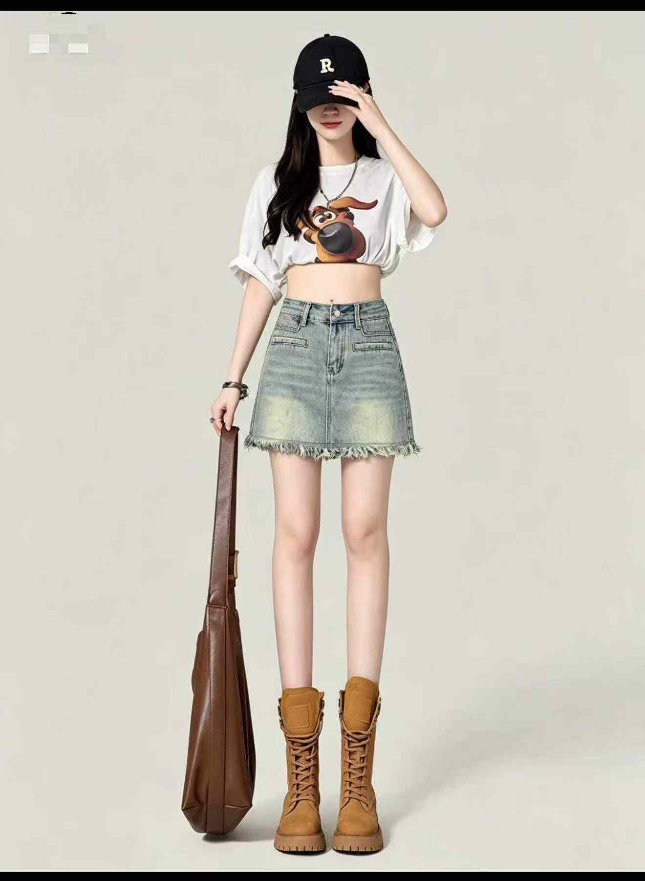 High Quality YKK Lined Women's Denim Mini Skirt, 2 Colors, S-XL, 260 Pieces, Item #2865 610 - Image 2
