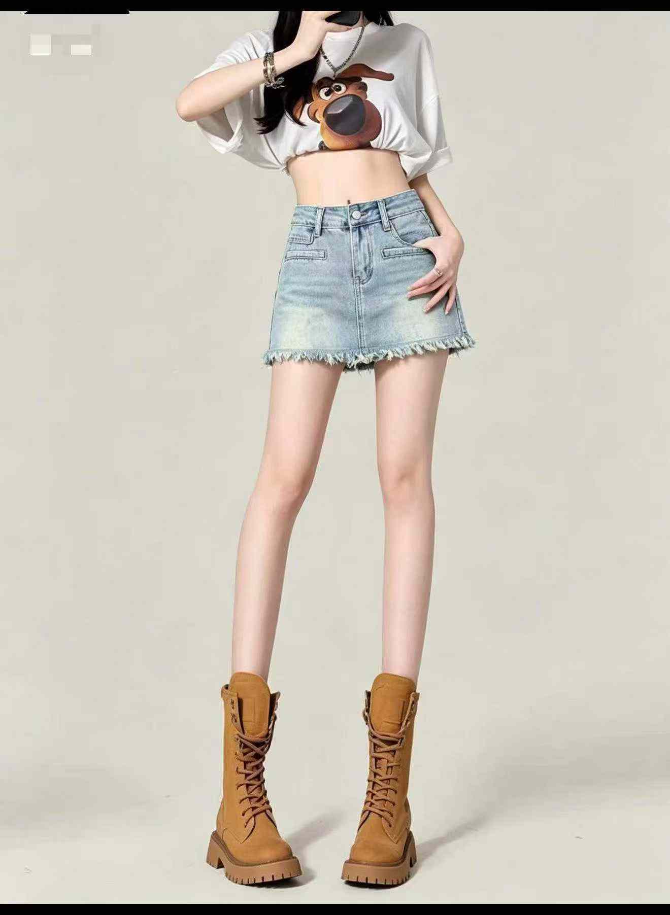 High Quality YKK Lined Women's Denim Mini Skirt, 2 Colors, S-XL, 260 Pieces, Item #2865 610 - Image 5