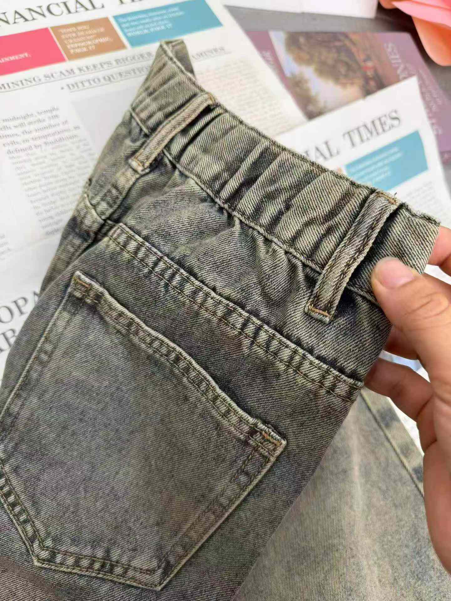 Women's Midi Elastic Back Denim Half Skirt, 130 Pcs, SML Sizes - Image 4