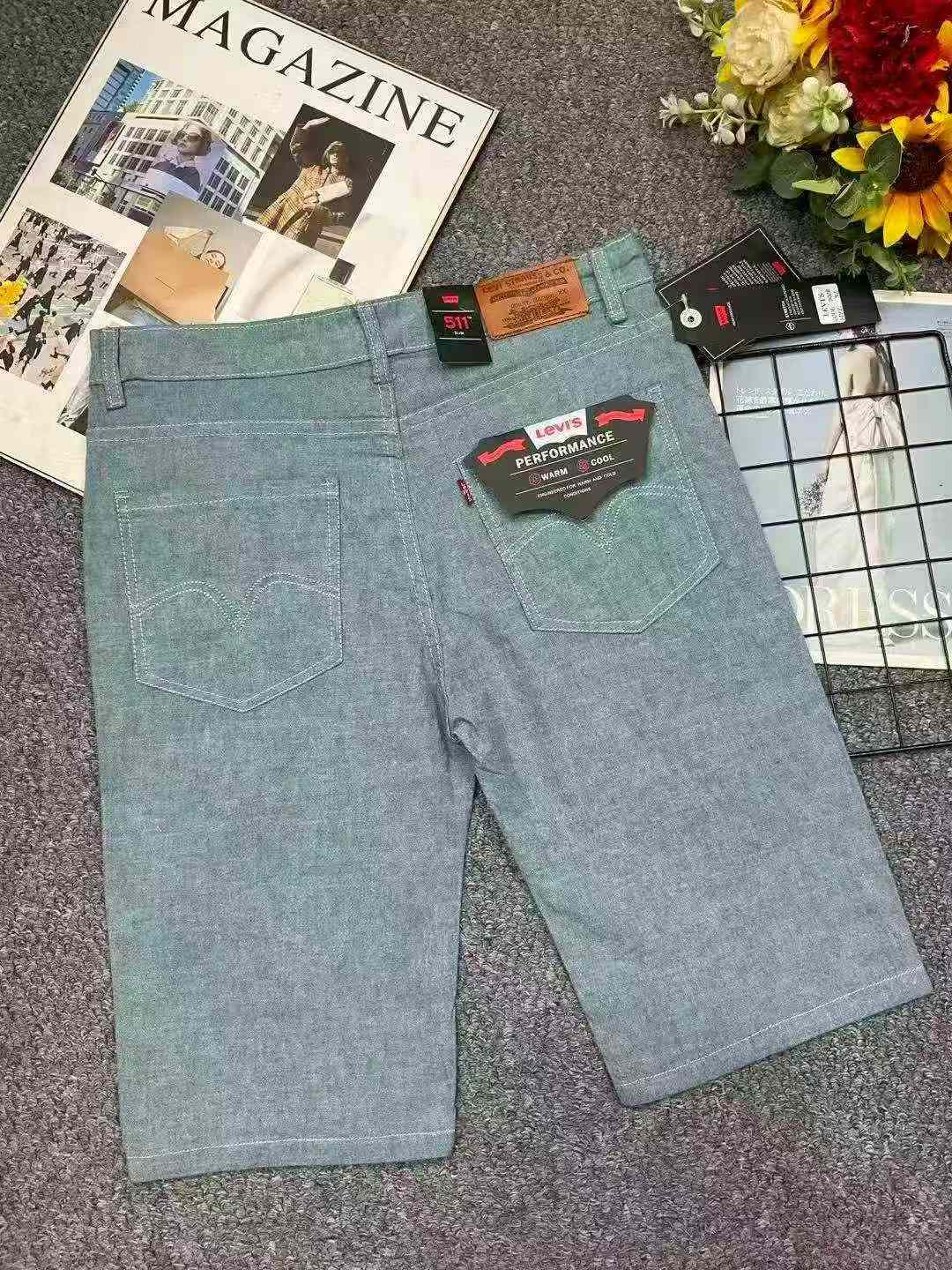 Summer New Stretch Men's Original Brand Denim Shorts, About 1000 Pieces - Image 3