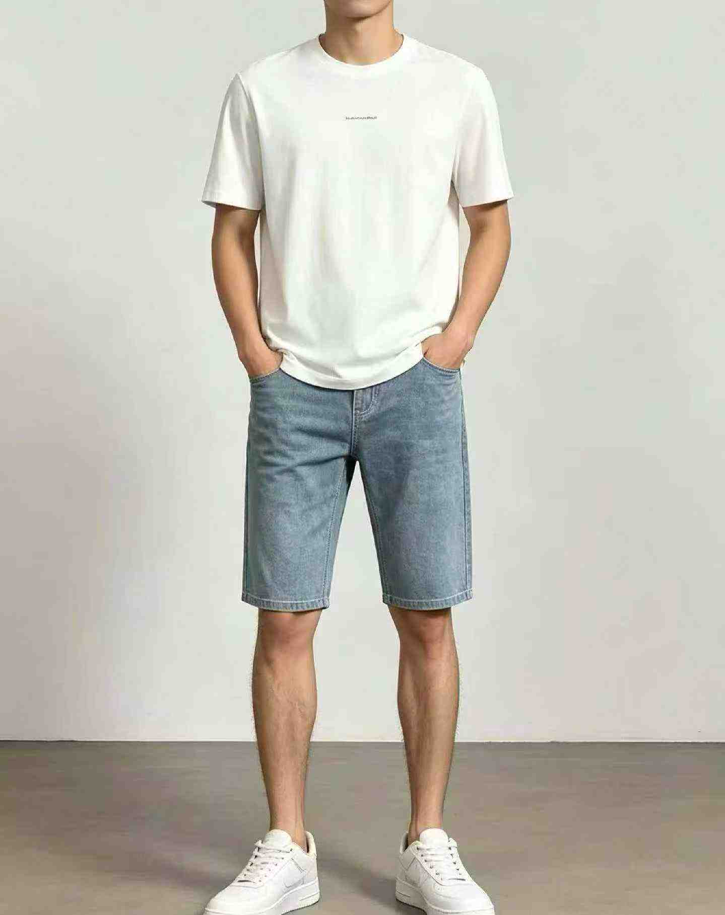 Summer New Stretch Men's Original Brand Denim Shorts, About 1000 Pieces - Image 4
