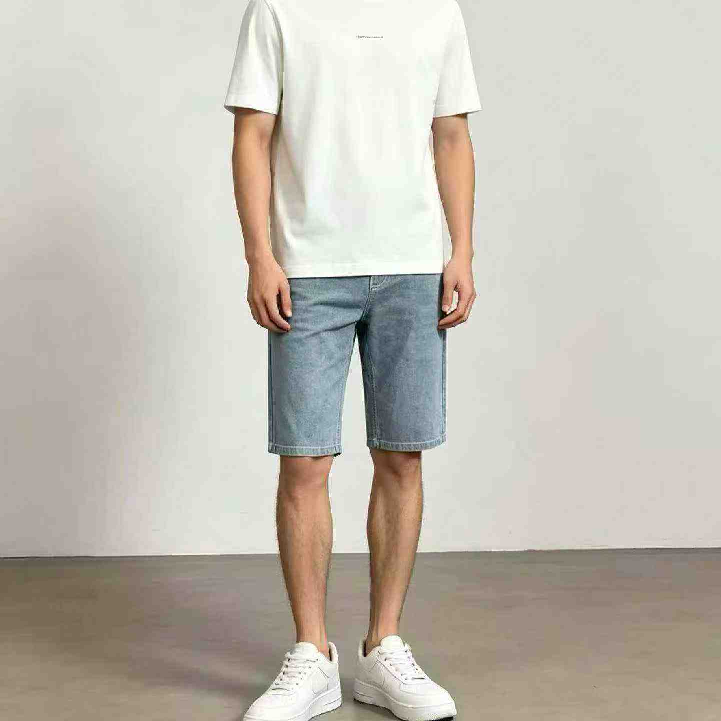 Summer New Stretch Men's Original Brand Denim Shorts, About 1000 Pieces - Image 6