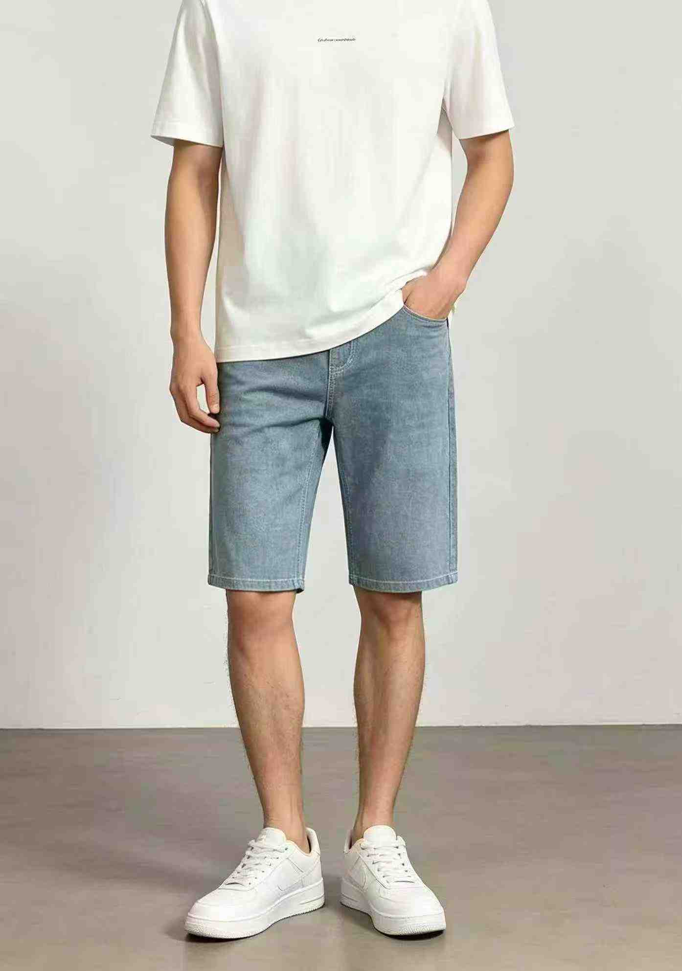 Summer New Stretch Men's Original Brand Denim Shorts, About 1000 Pieces - Image 7
