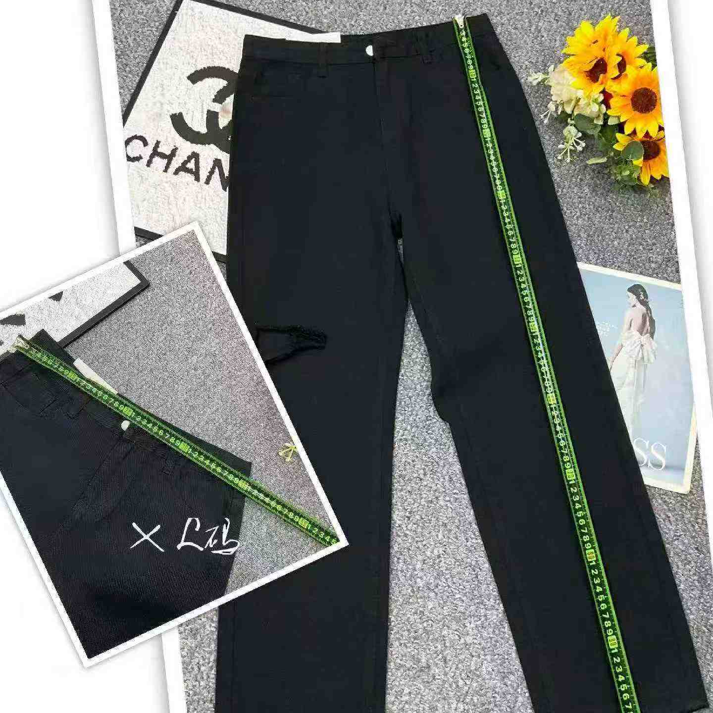 New Spring Summer Vintage Washed Cotton Ripped Wide Leg Straight Jeans, About 360 Pieces - Image 5