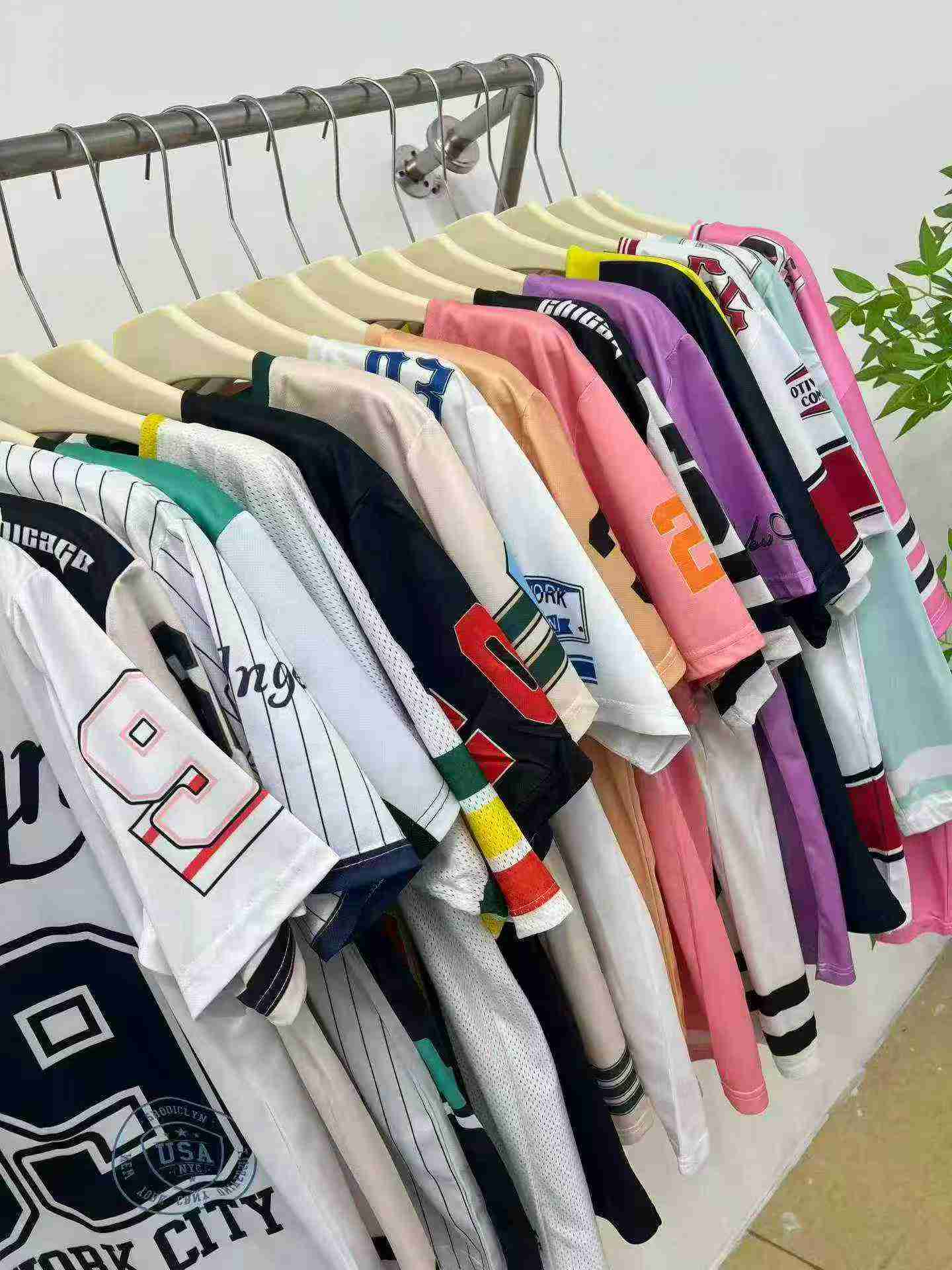 Unisex American Style Number Print Loose Short Sleeve Baseball Jersey T-shirt 4320 Pieces - Image 7