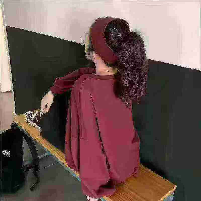 290 Pcs Loose Oversized Drop Shoulder Crew Neck Printed Cotton Sweatshirts S-XL Individual Packing - Image 2