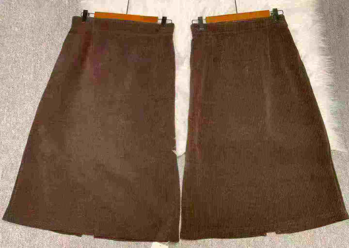 2025 New Fall Winter Women Corduroy High Waist A-line Midi Long Skirts, 420 Pieces Stock Clearance - Image 5