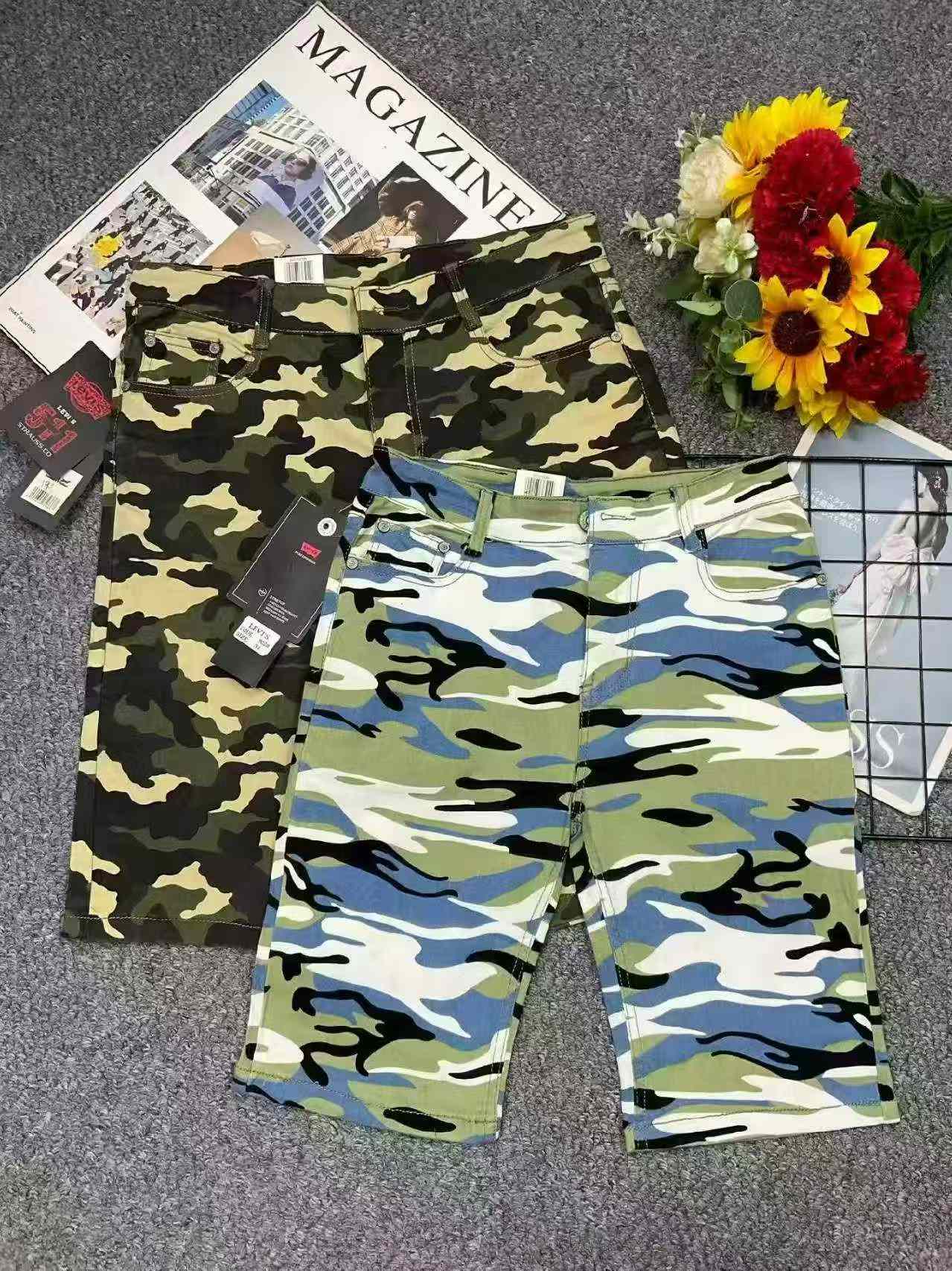 New Summer Men's High Stretch Loose Denim Shorts, About 1000 Pieces - Image 2