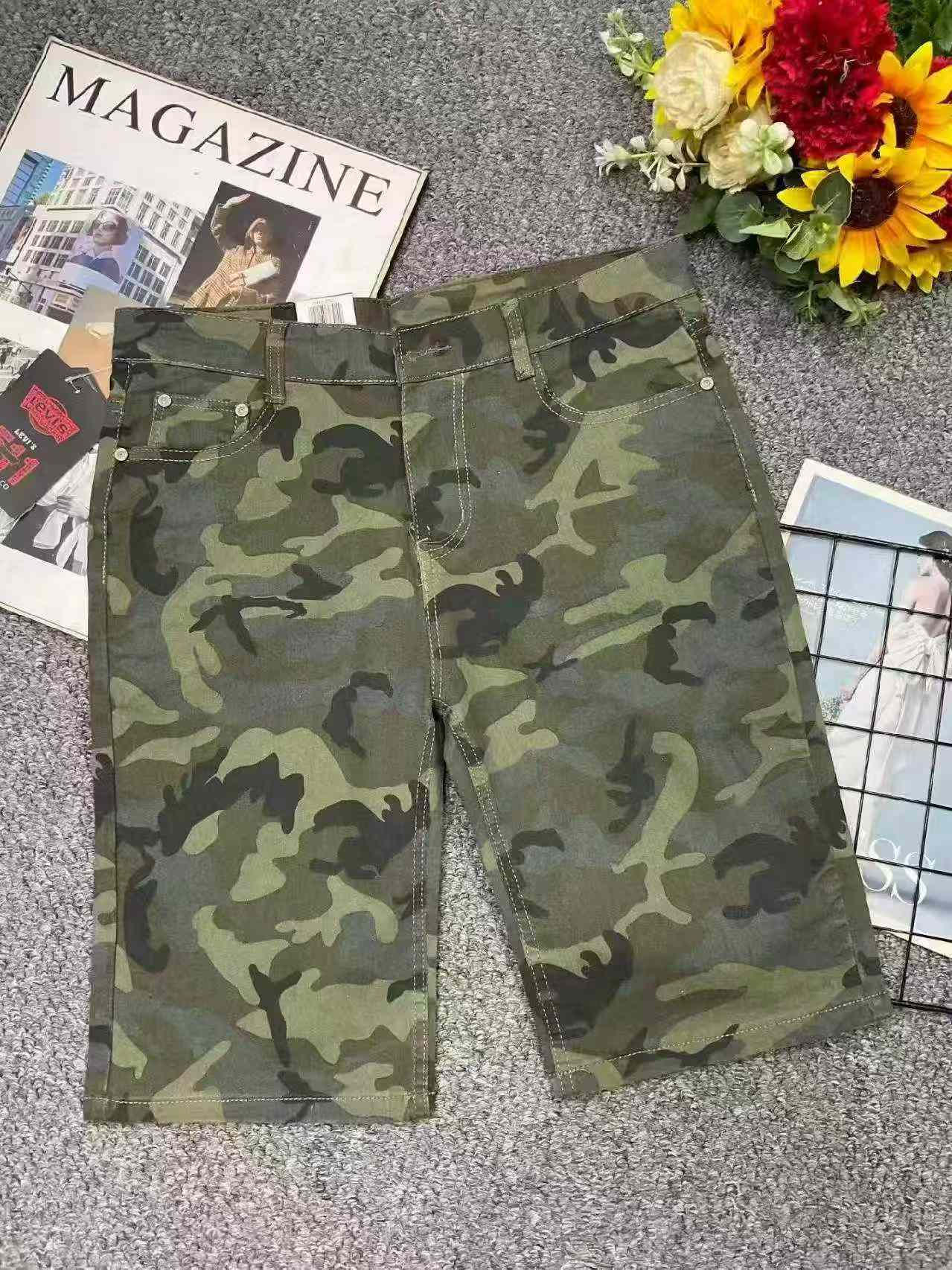 New Summer Men's High Stretch Loose Denim Shorts, About 1000 Pieces - Image 4