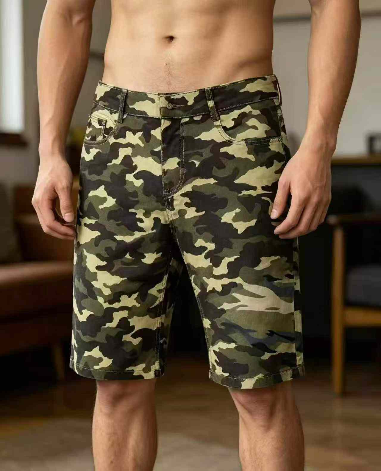 New Summer Men's High Stretch Loose Denim Shorts, About 1000 Pieces - Image 5