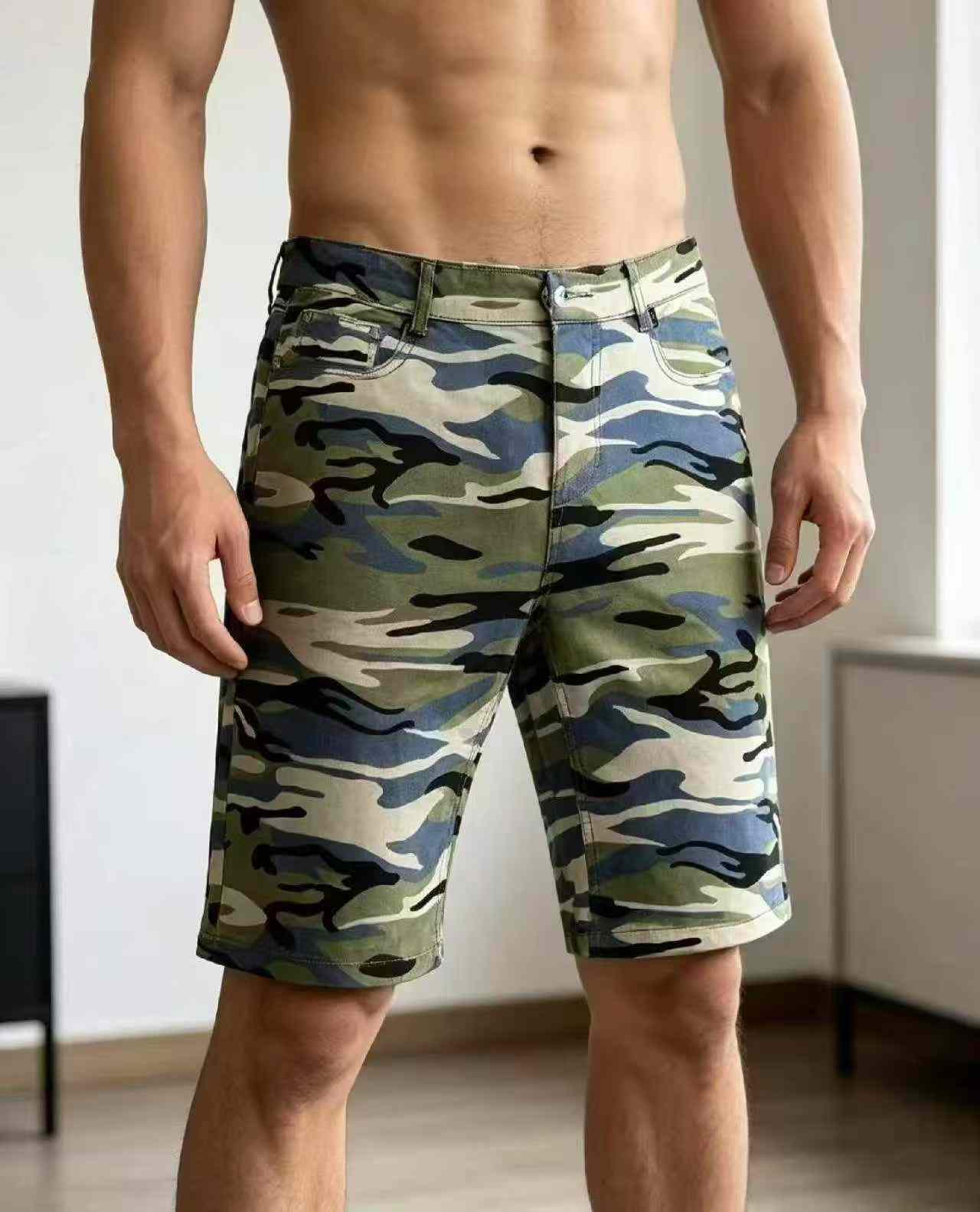 New Summer Men's High Stretch Loose Denim Shorts, About 1000 Pieces - Image 6