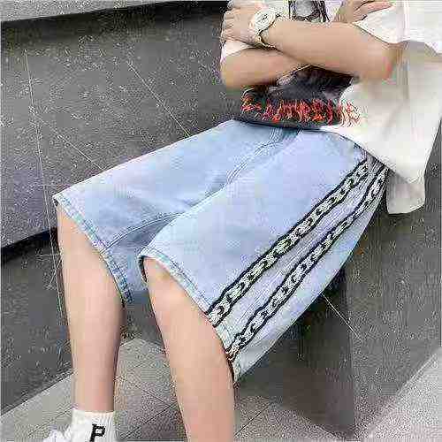 Men's Summer Loose Striped Denim Shorts About 400 Pieces - Image 3