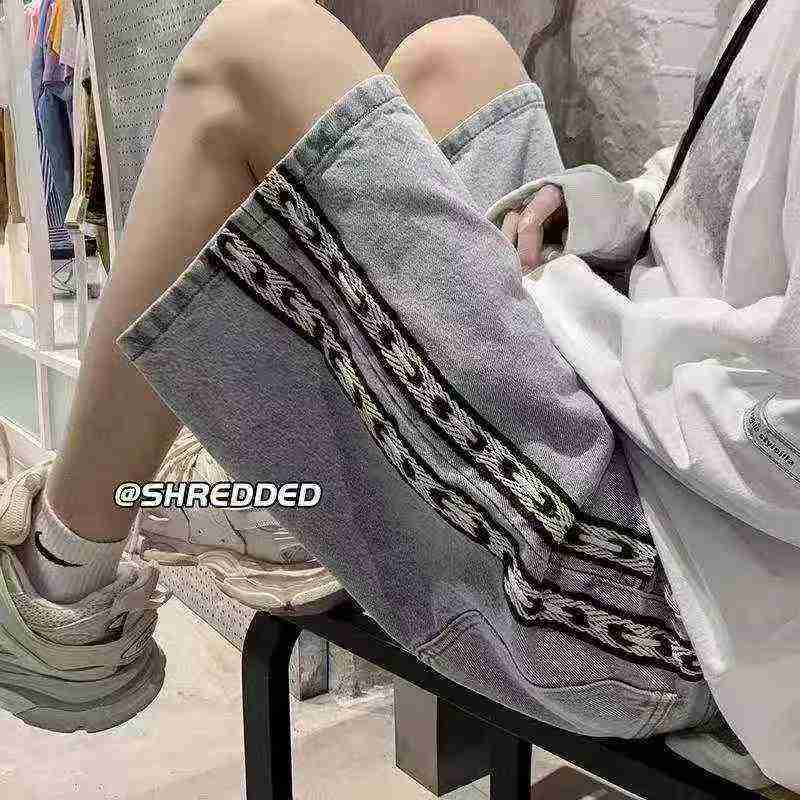 Men's Summer Loose Striped Denim Shorts About 400 Pieces - Image 6