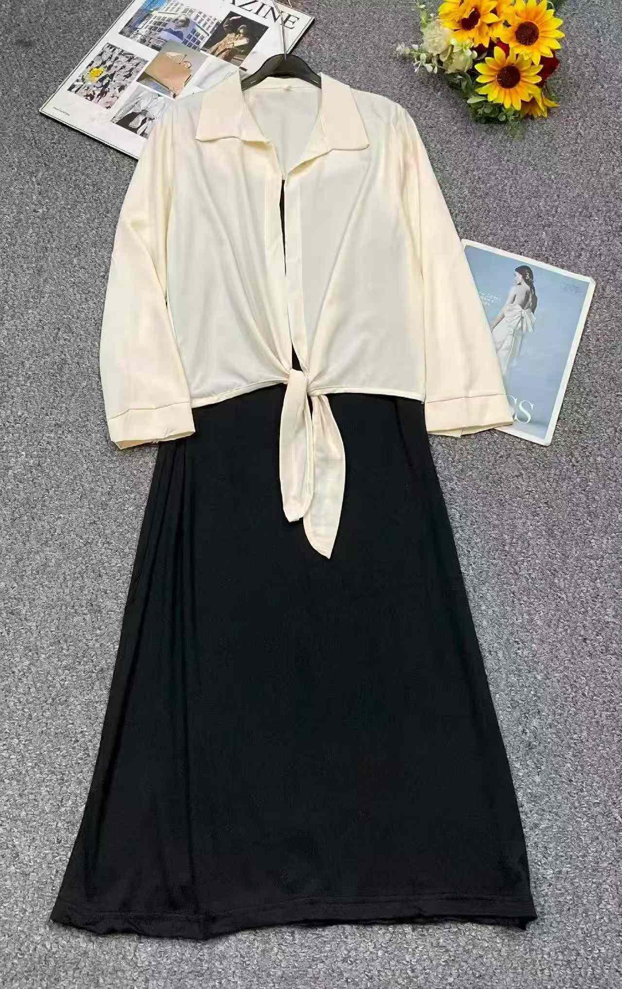 Summer 2-Piece Set Cropped Sun Protection Shirt & Cami Dress 305pcs Stock Wholesale - Image 4
