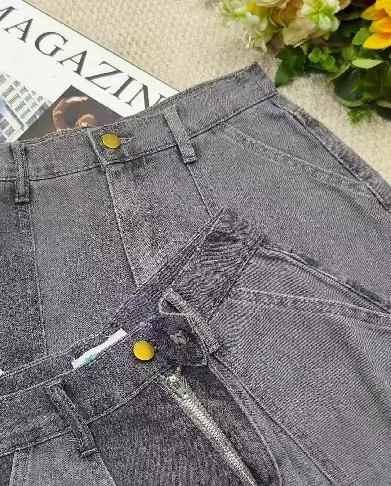 New Summer Vintage Washed Cotton Denim Skort, 920 Pieces Wholesale - Image 4