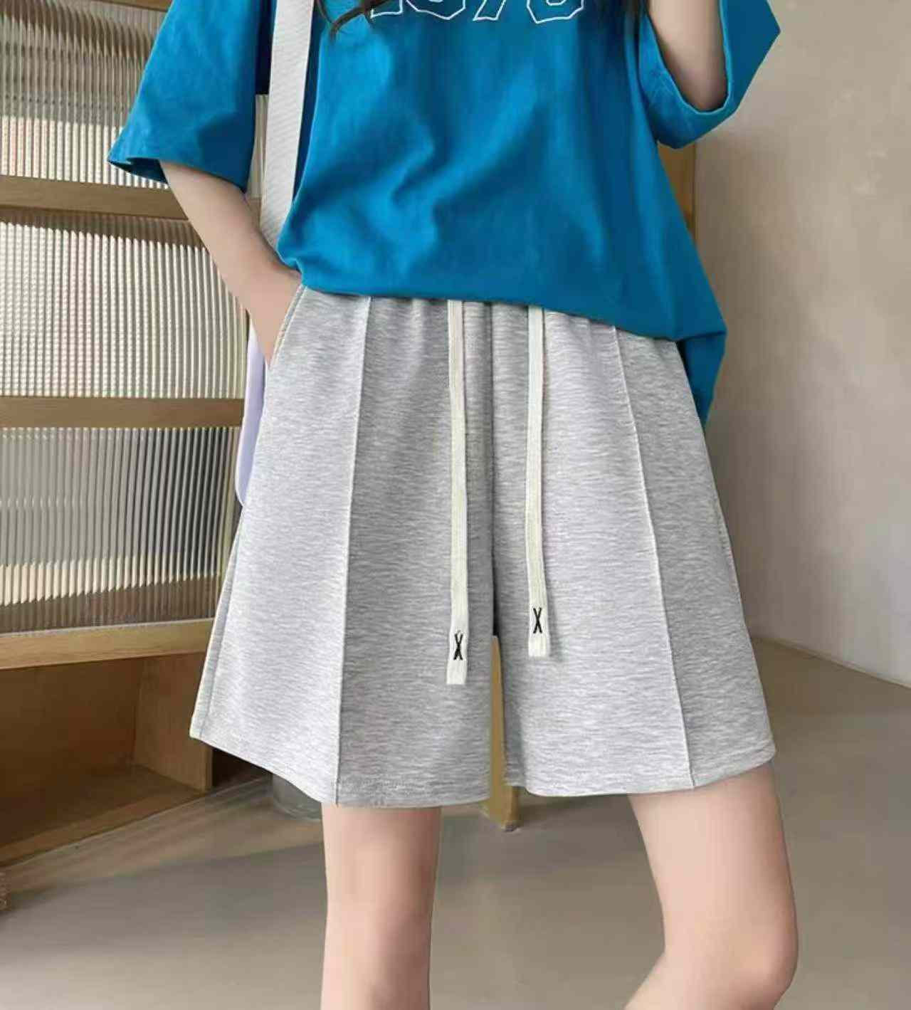 Summer New Plain Loose High Waist Casual Sports Shorts, About 110 Pieces - Image 5