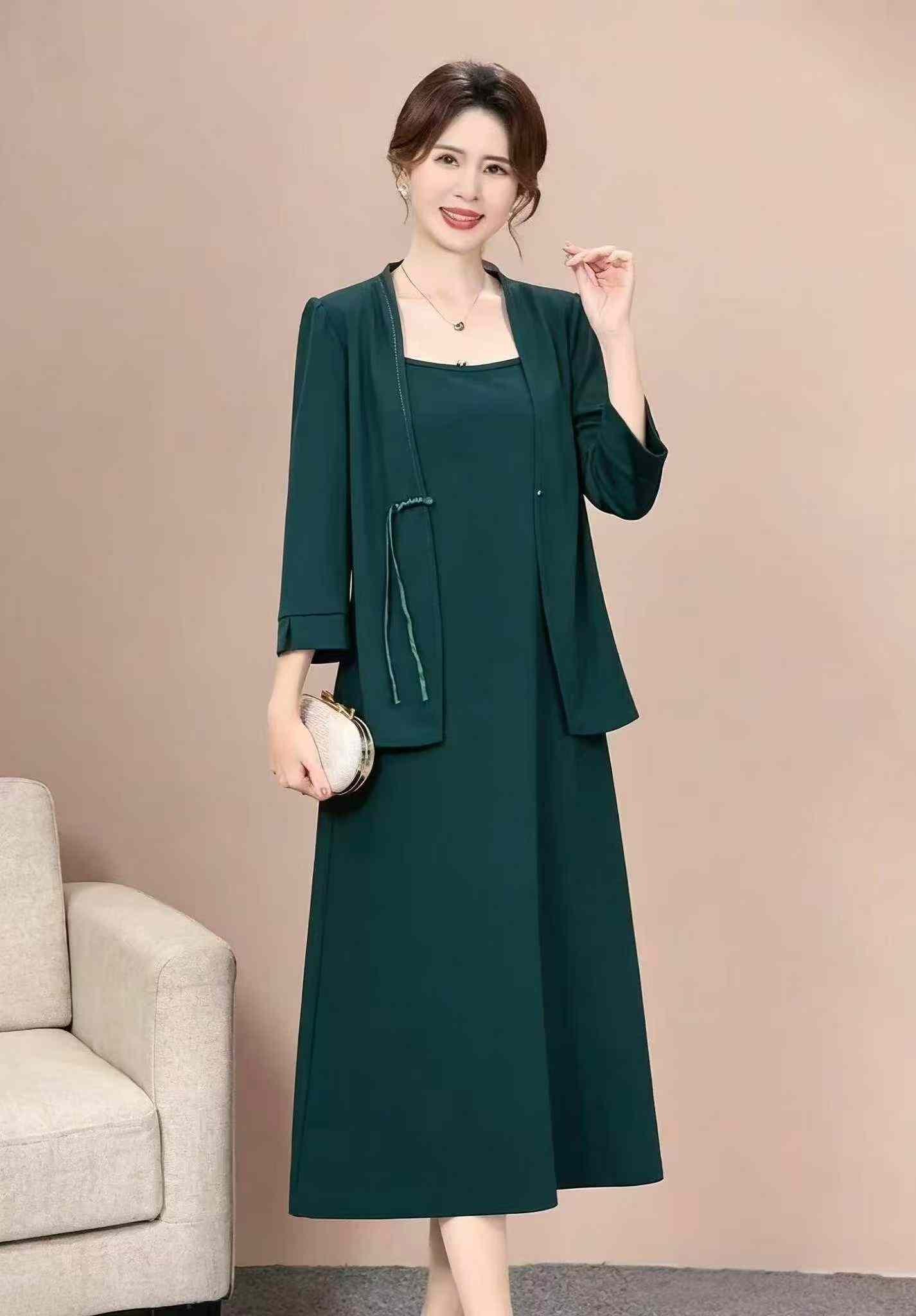 Spring Summer Vintage Women's 2-piece Dress & Coat Set, 1257 Sets Stock Wholesale - Image 6