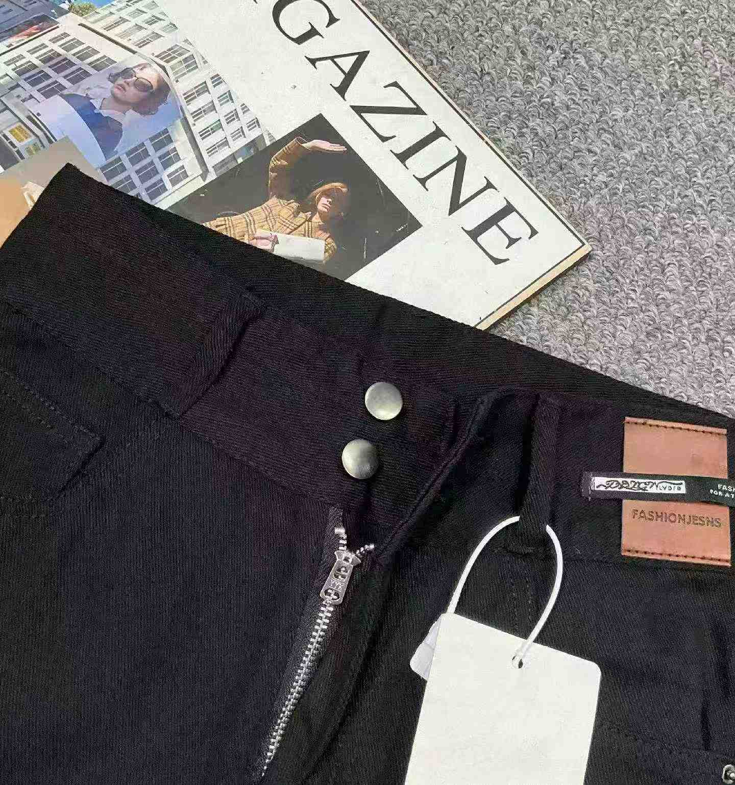 210 Pieces XS-S Size Spring Summer Vintage High Waist Wide Leg Jeans - Image 4