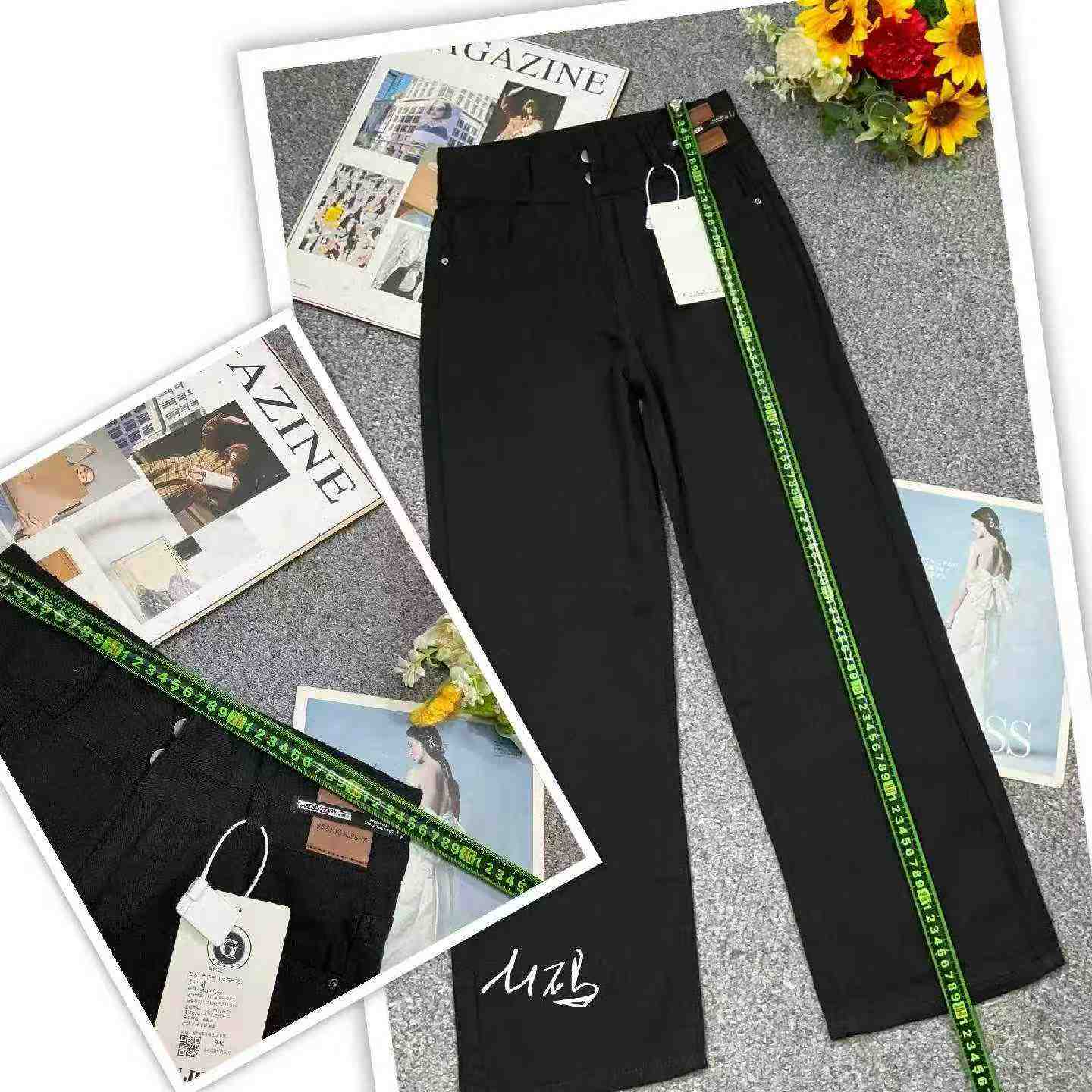 210 Pieces XS-S Size Spring Summer Vintage High Waist Wide Leg Jeans - Image 5