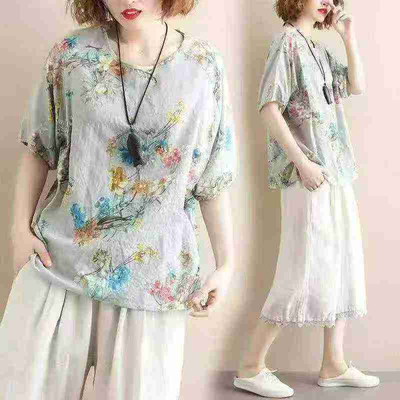 Summer Loose Plus Size Floral Blouse For Women, Total 1549 Pieces - Image 5