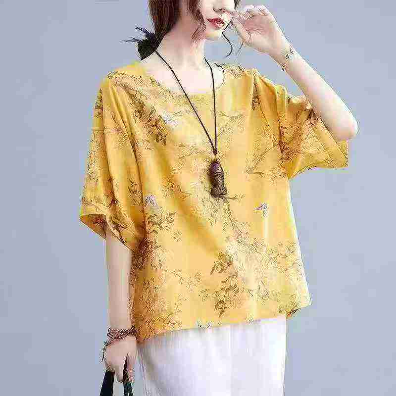 Summer Loose Plus Size Floral Blouse For Women, Total 1549 Pieces - Image 6