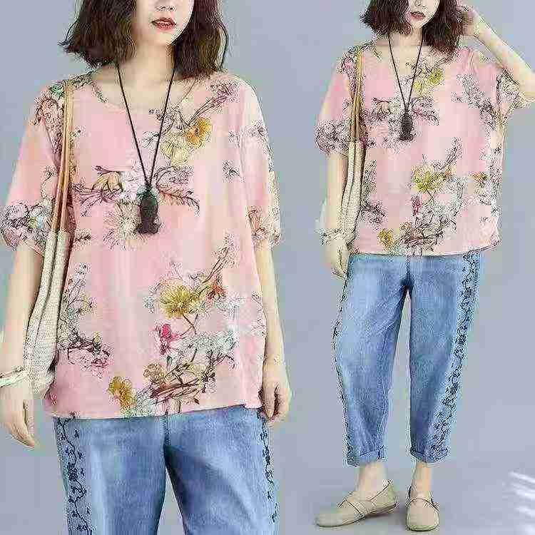 Summer Loose Plus Size Floral Blouse For Women, Total 1549 Pieces - Image 8