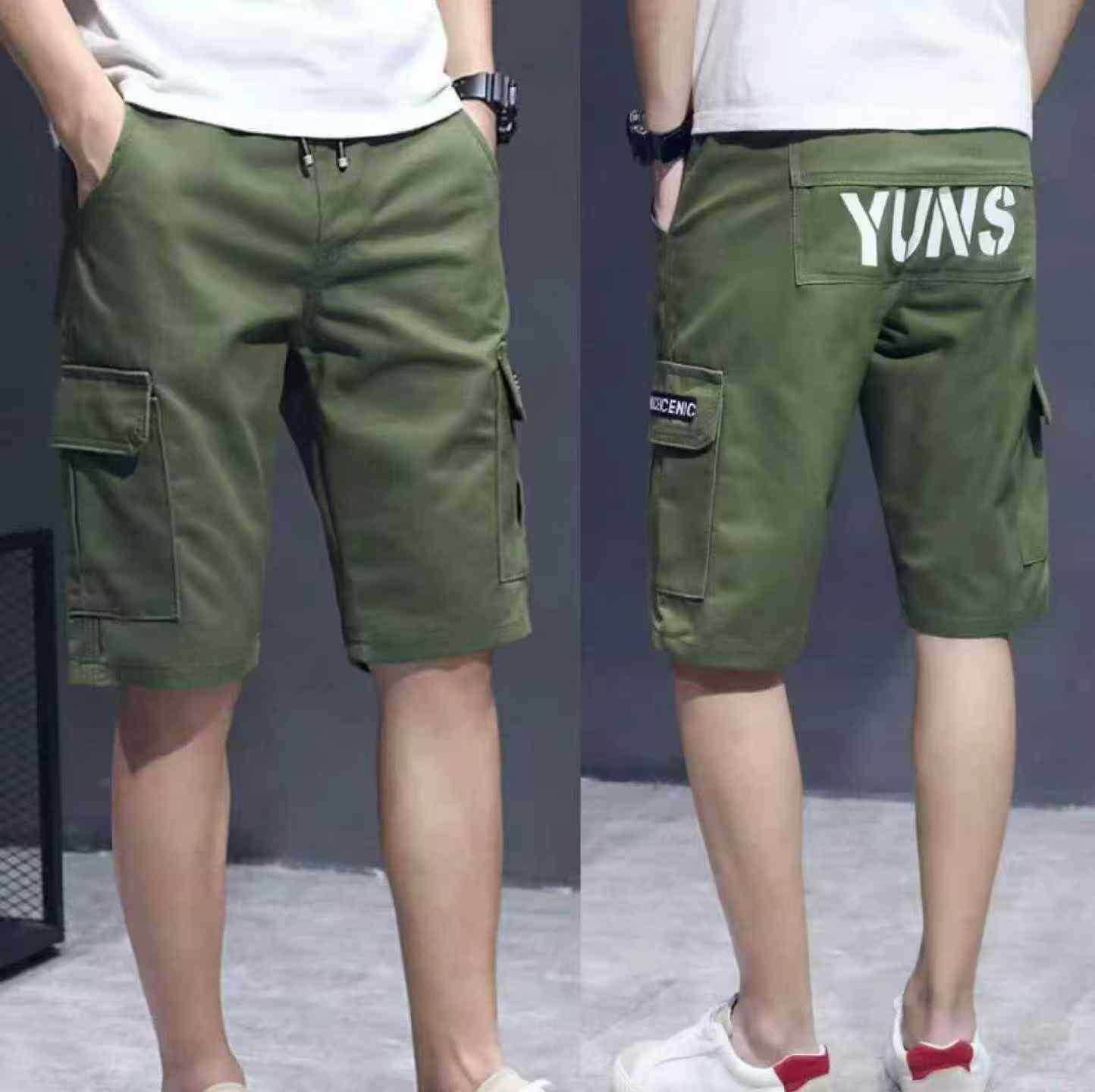 Summer Vintage Washed Cotton Multi-pocket Cargo Casual Shorts 170pcs - Image 6