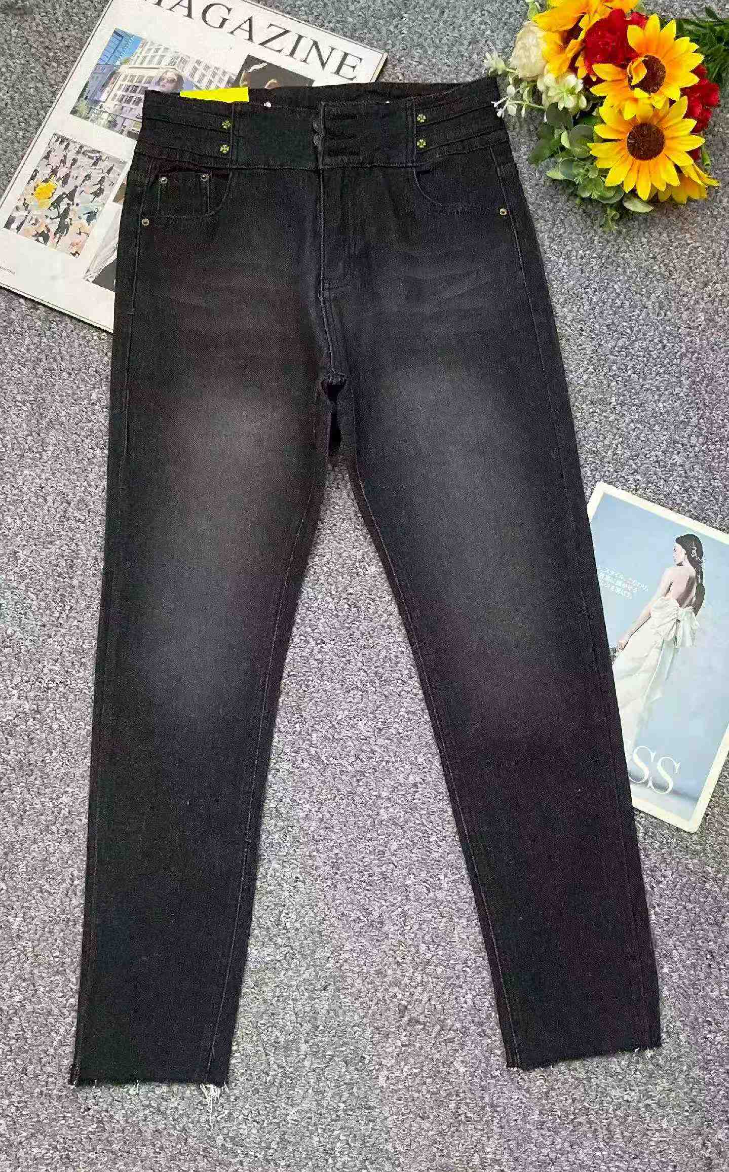New Spring Summer Vintage High Stretch Washed Cotton Jeans S-2XL, 290 Pieces - Image 2