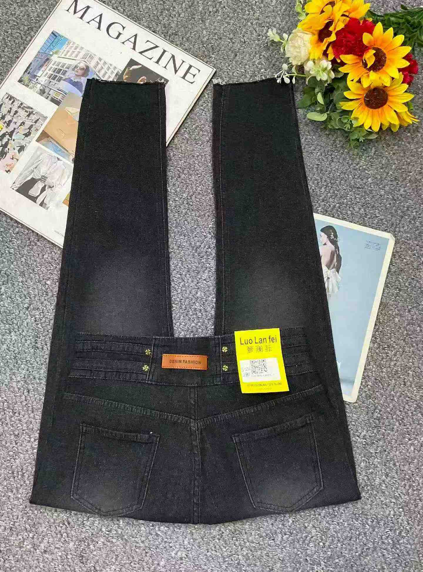 New Spring Summer Vintage High Stretch Washed Cotton Jeans S-2XL, 290 Pieces - Image 3